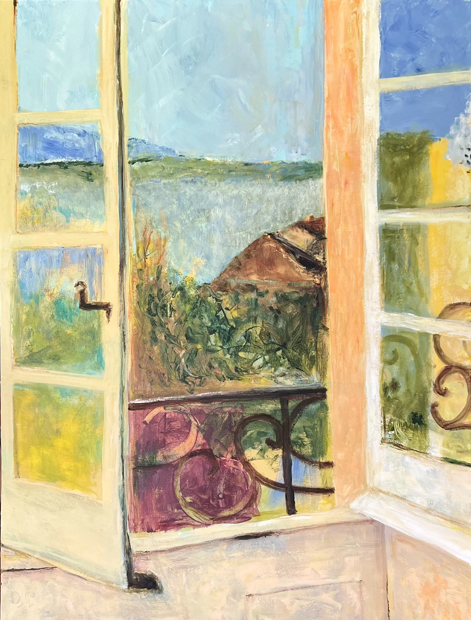 Window & Mist, acrylic on canvas, 30" x 40"