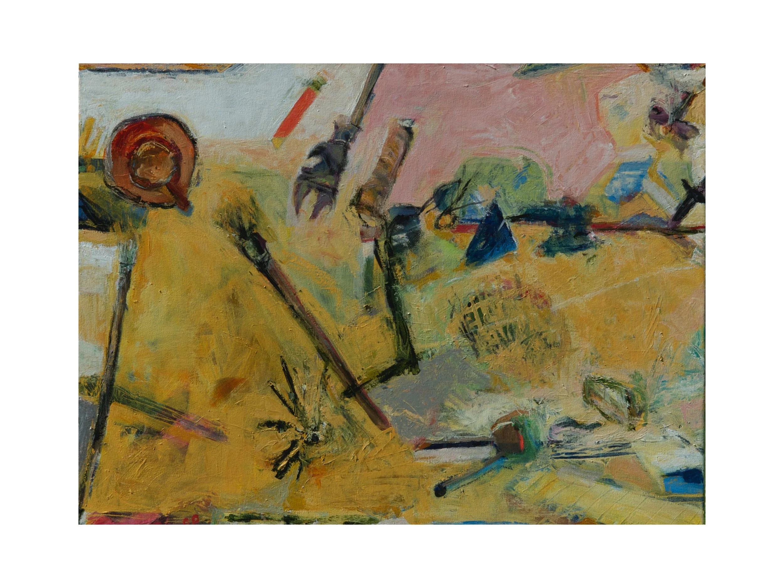 Painting Table, acrylic on canvas, 44" x 32"