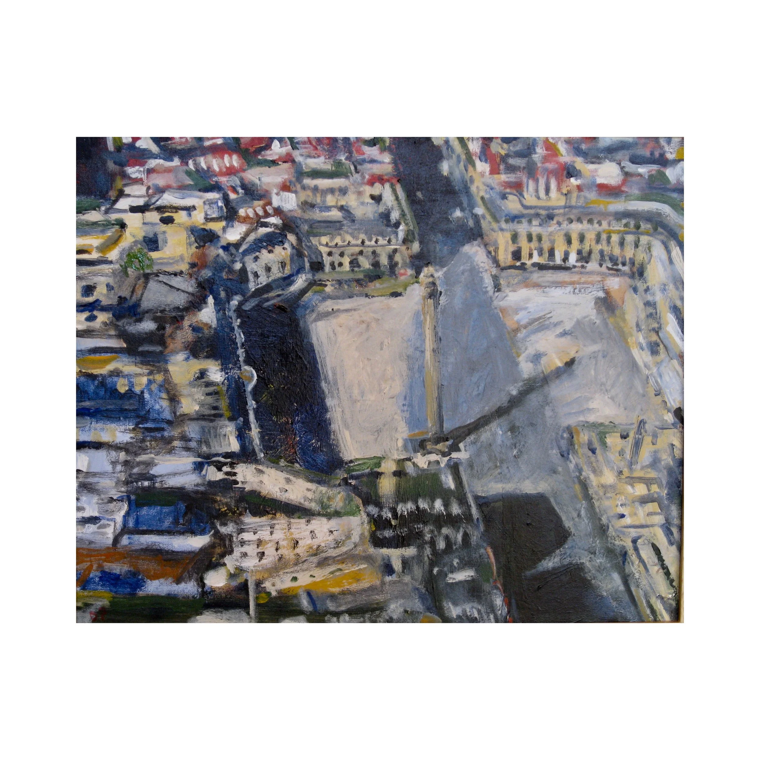 Place Vendome 1, acrylic on canvas, 14" x 14" Sold