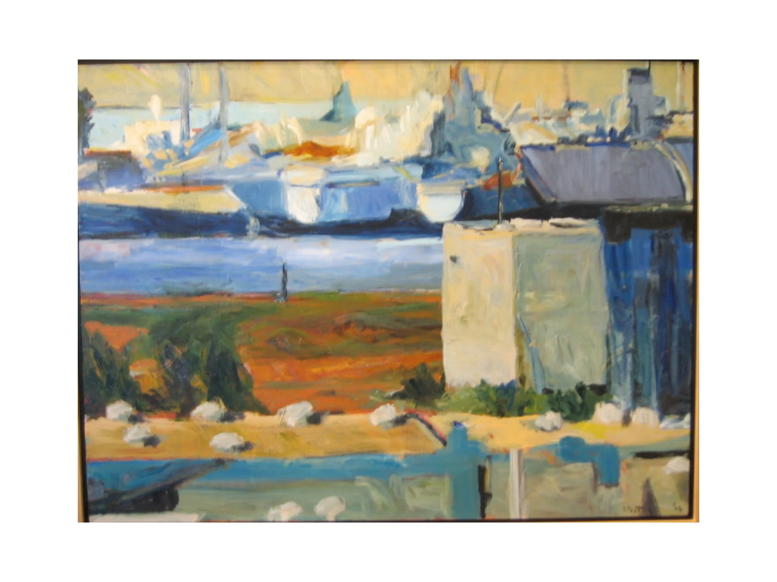 Carquenas Flotilla, acrylic on canvas, 48" x 36" (approx.) Sold