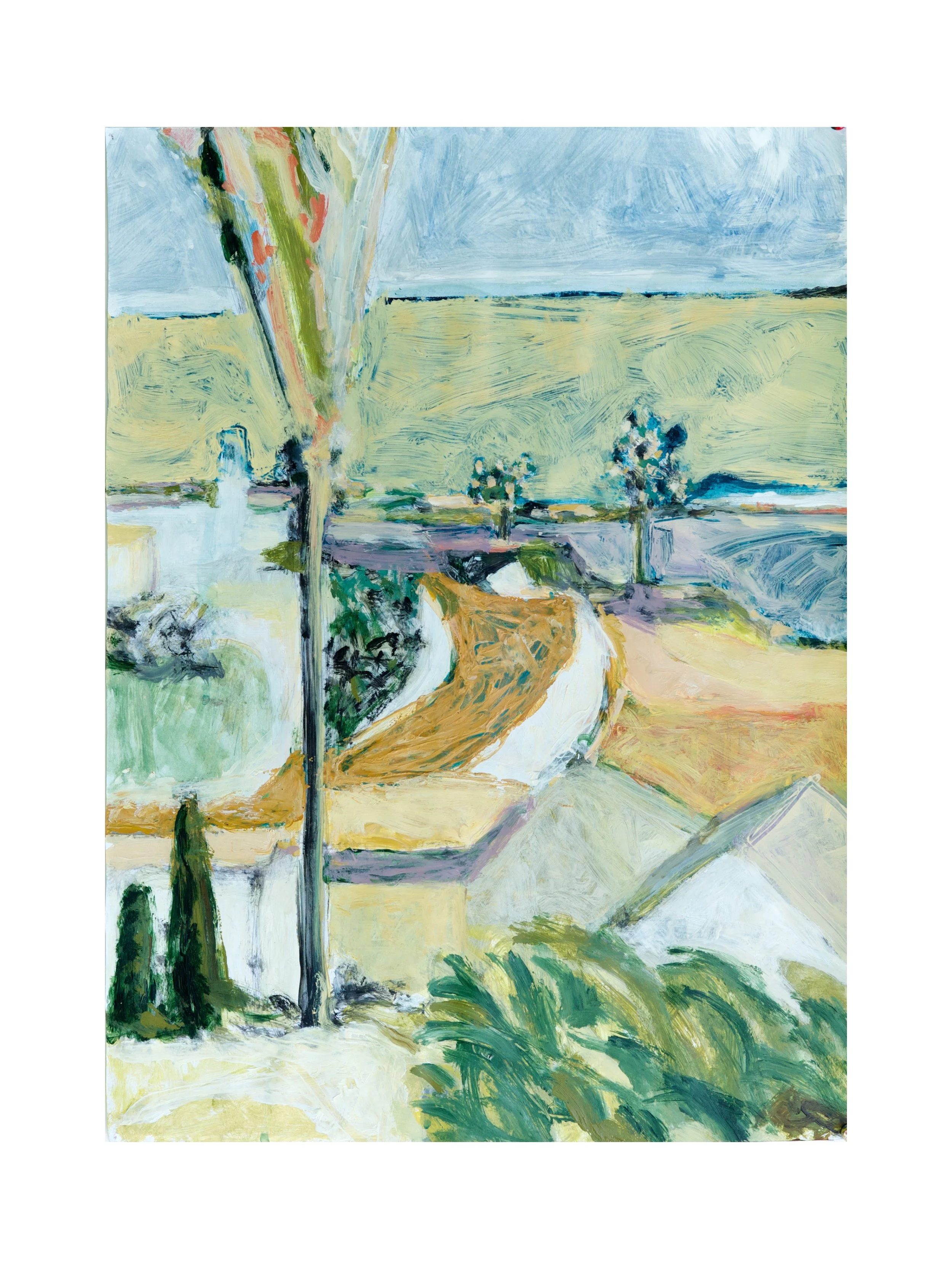 Landscape with Toldo, acrylic on paper, 20" x 24"
