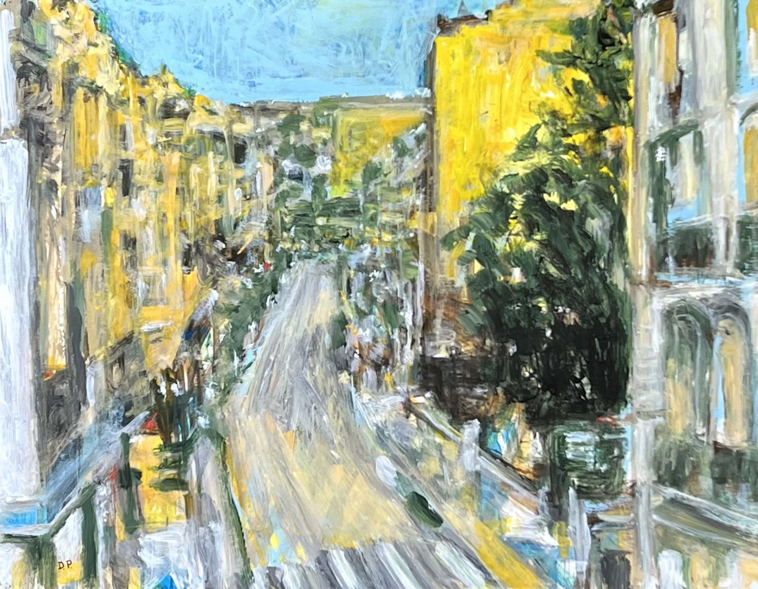 Cannes Street, Acrylic on Canvas, 19" x 24"  SOLD