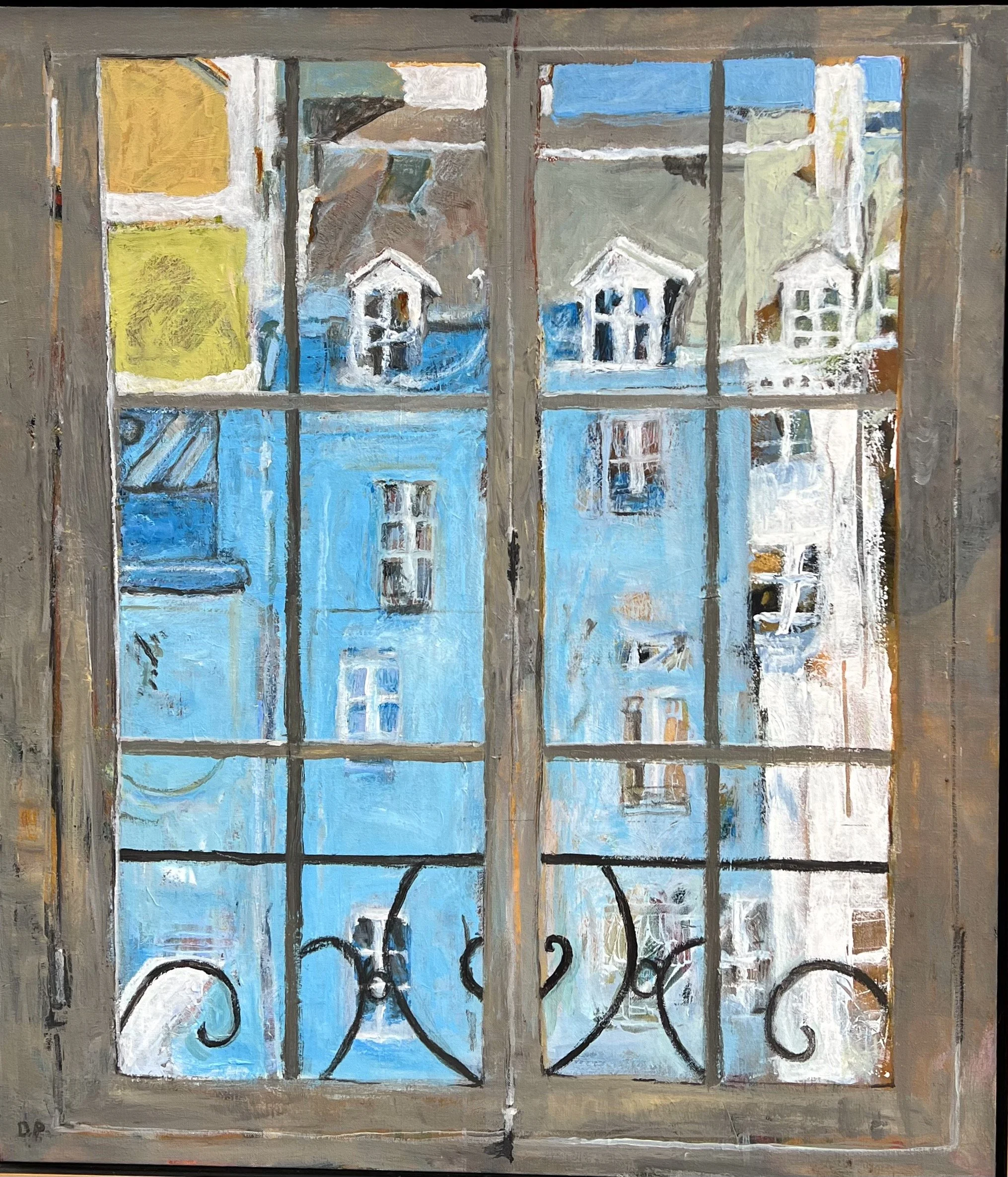 Blue Window, Paris, acrylic on canvas, 38" x 44" Unavailable