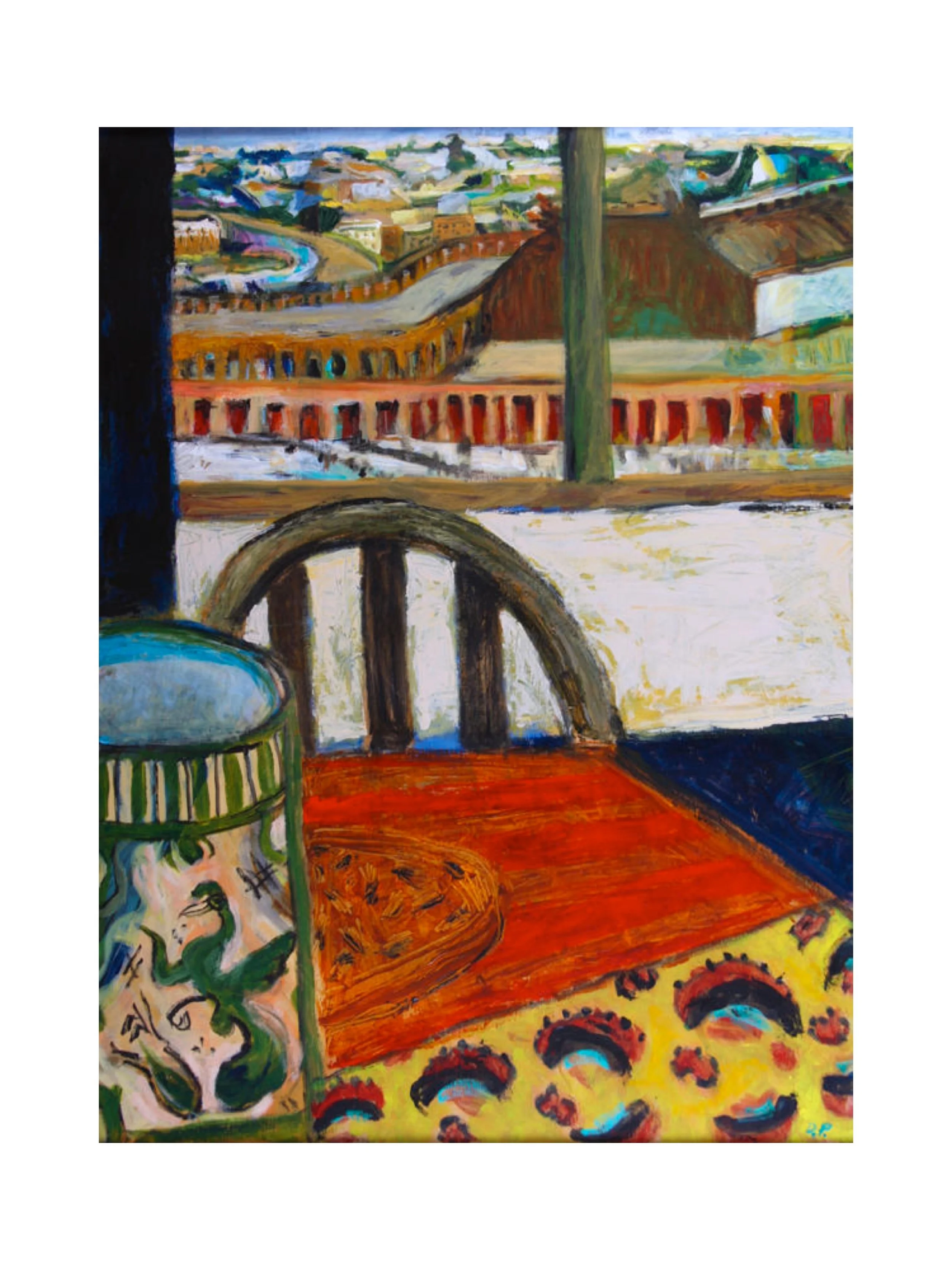 Atocha with Teruel Pitcher, acrylic on canvas, 32" x 40" Sold