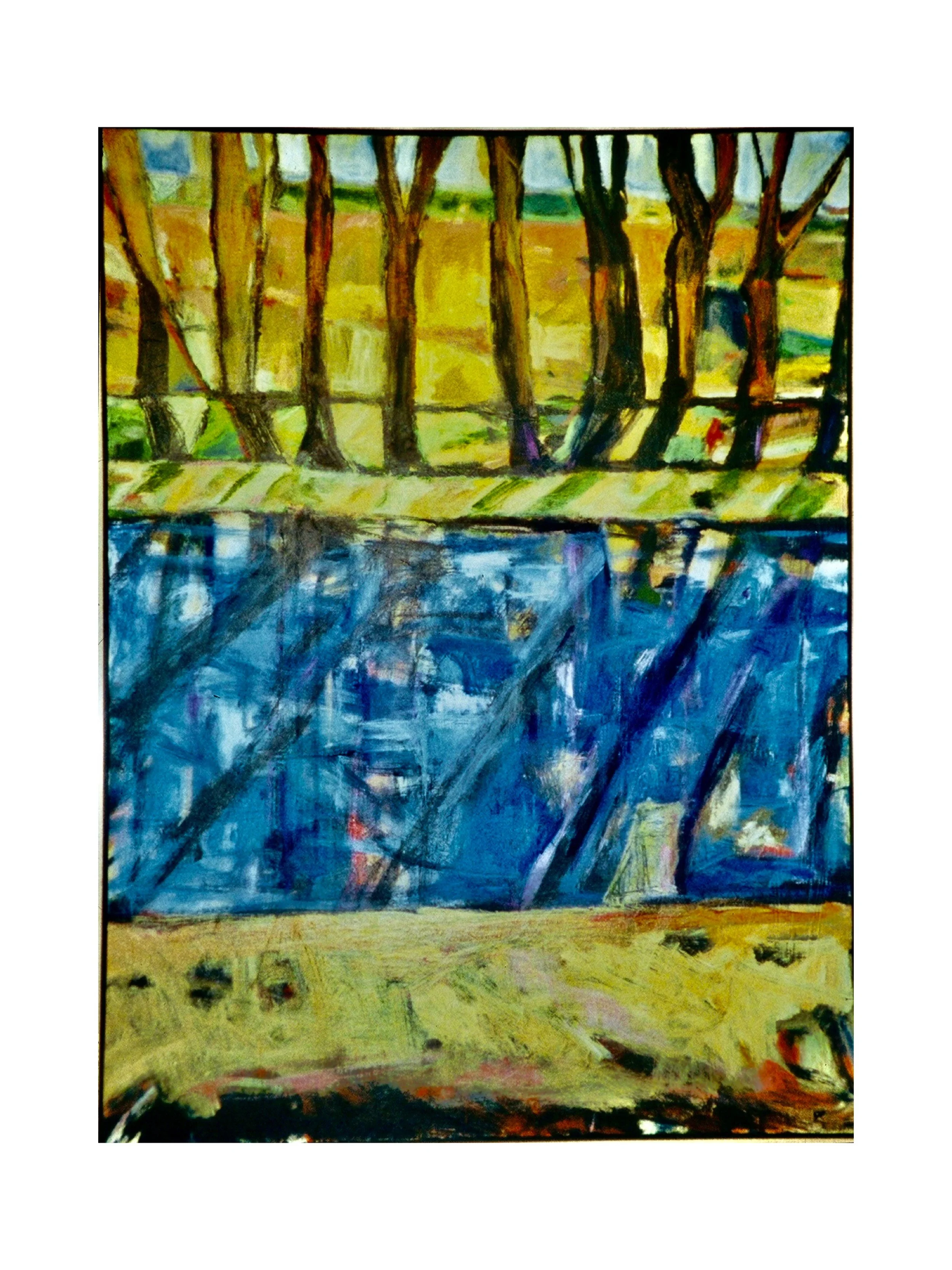 Near Figeac, acrylic on canvas, 36" x 48", unavailable