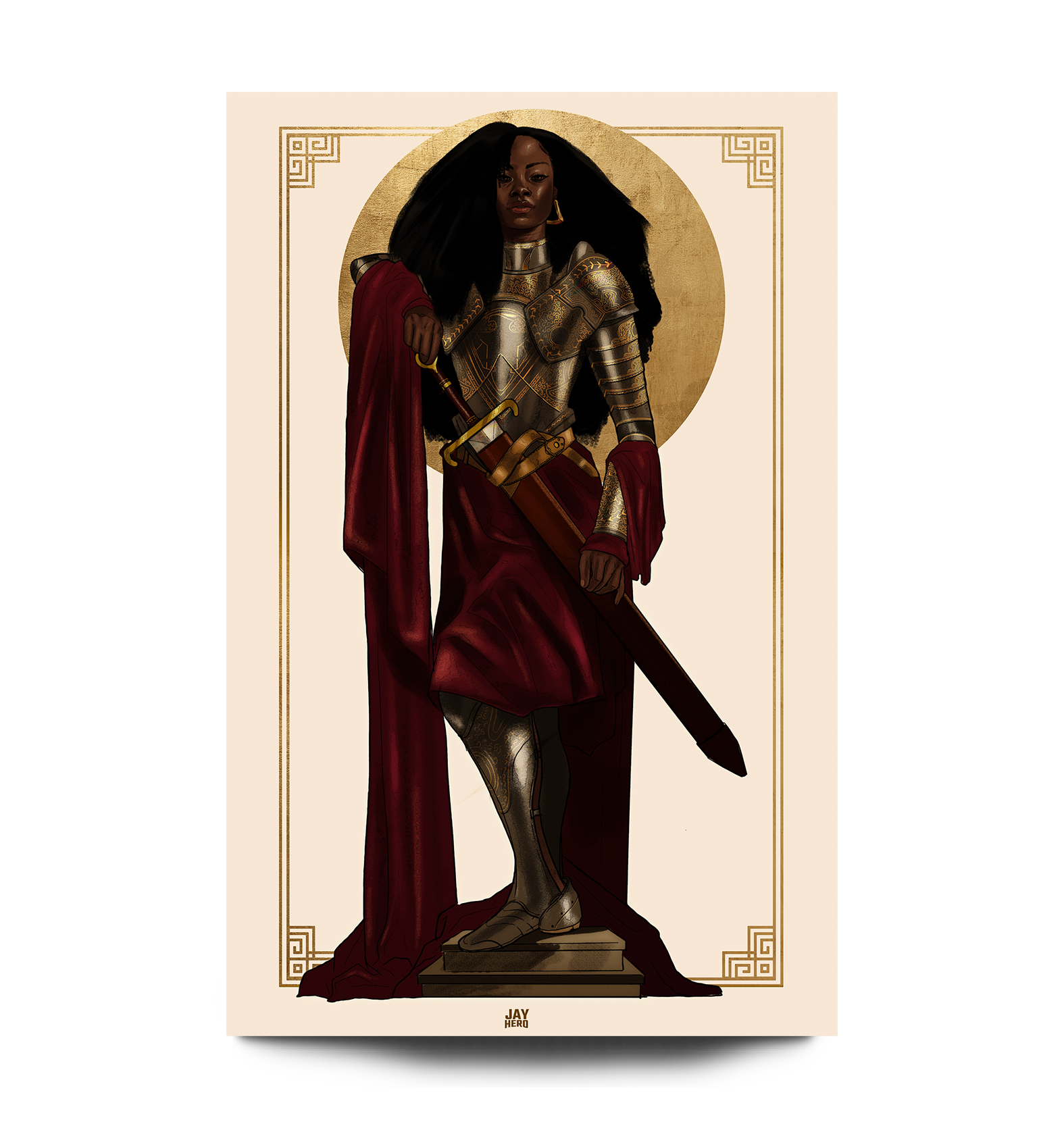 Champion Nubia | 11"x17" | Gold Foil