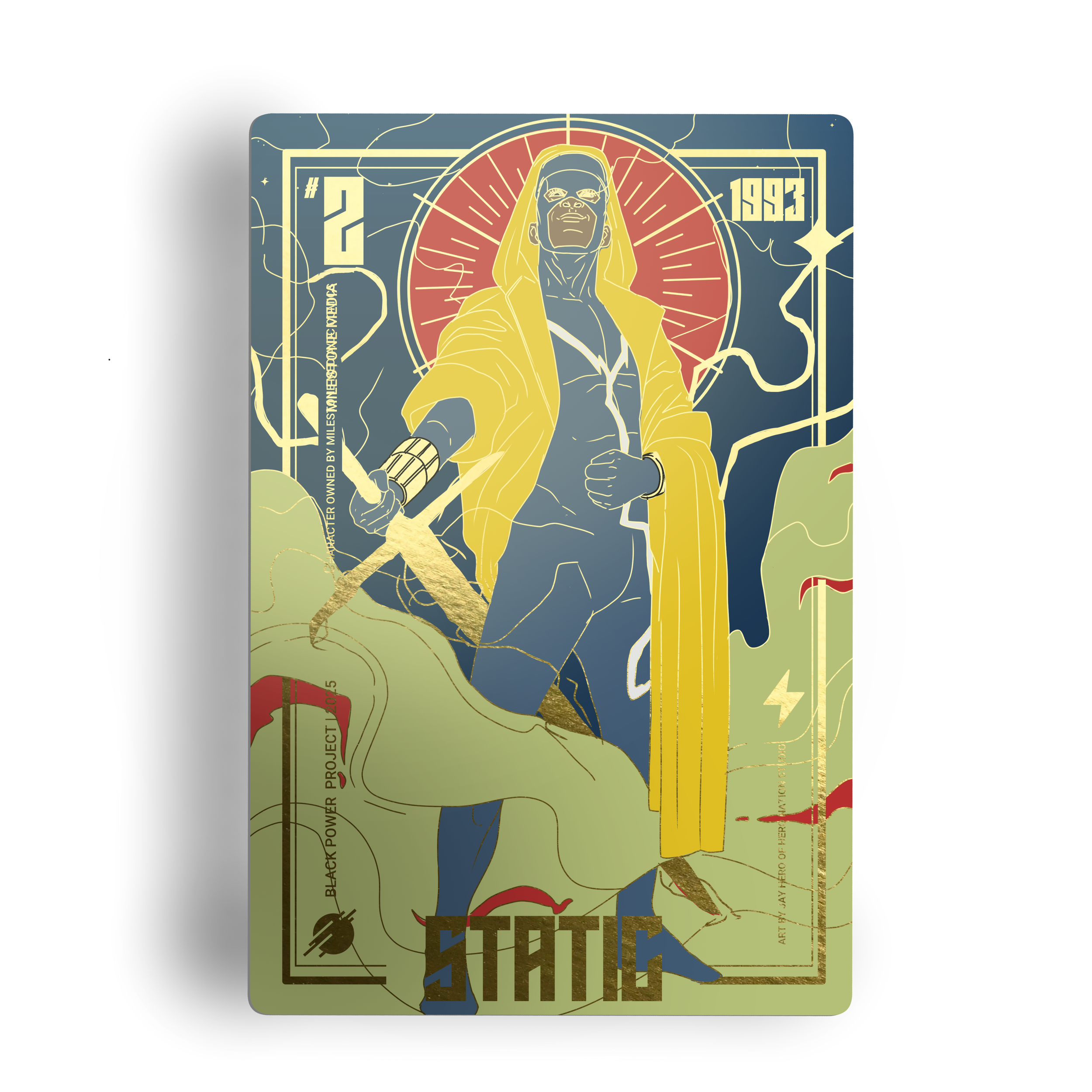 Static | Card #2 | Gold Foil | 4"x6" Oversized Trading Card