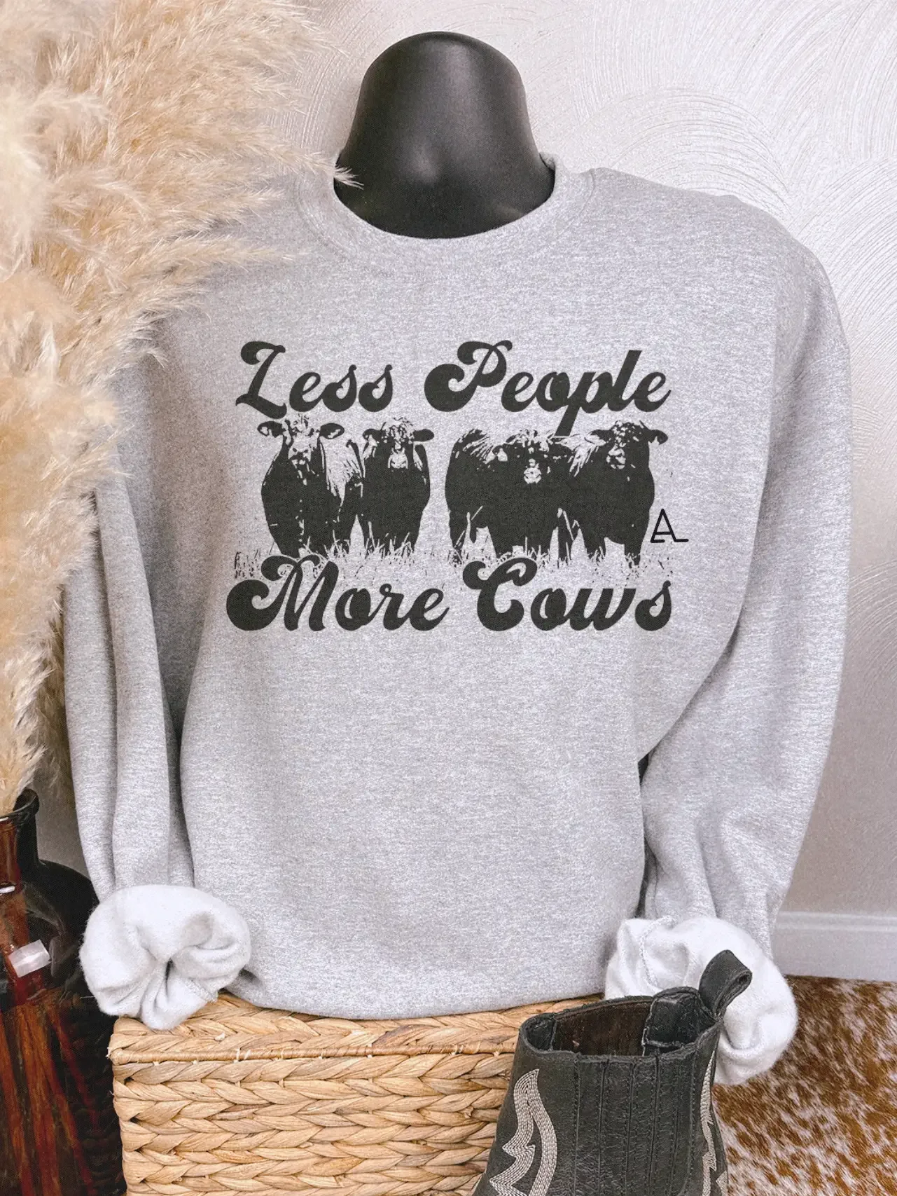 Less Cows, More People Crewneck