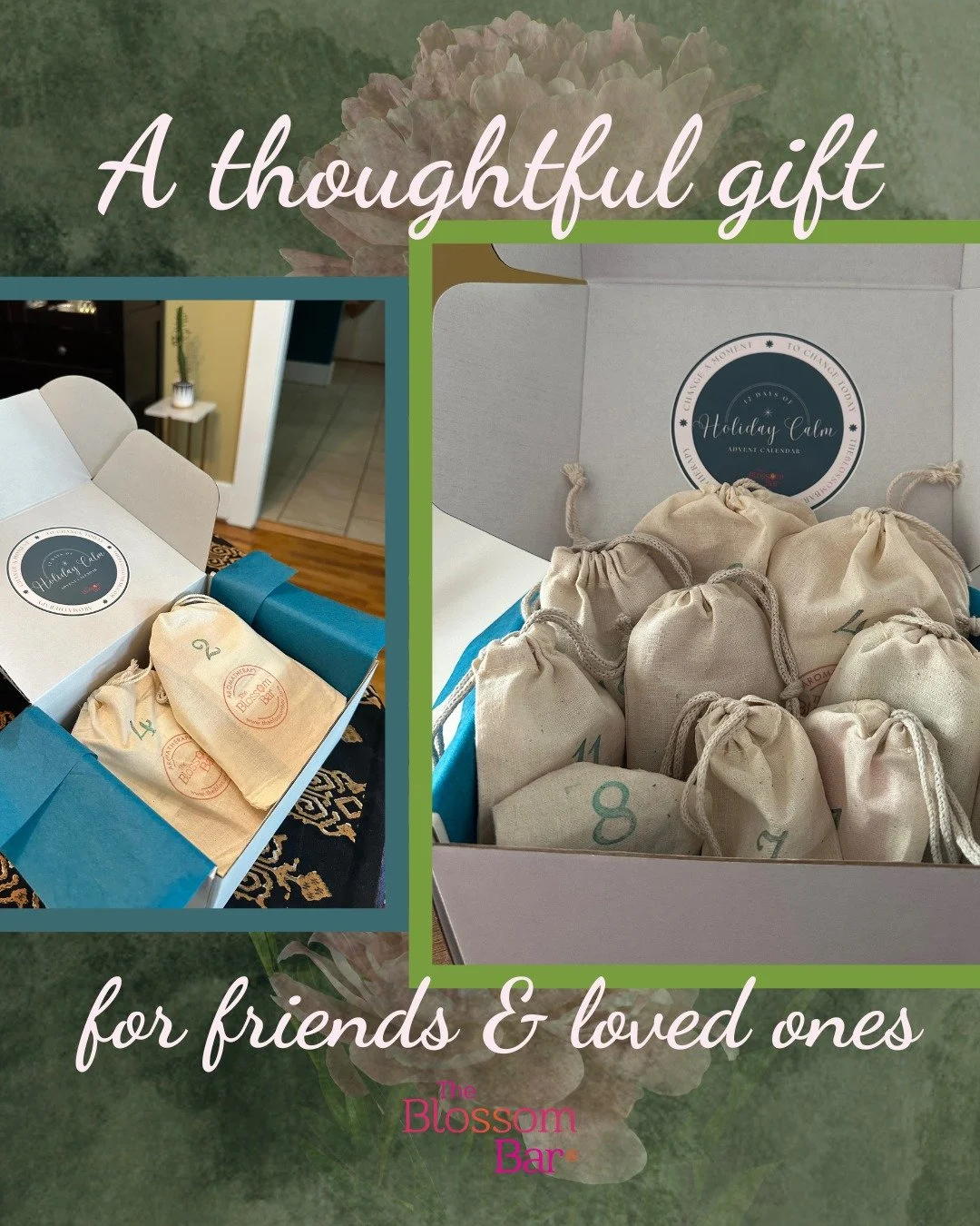 $55 this week only! 

Perfect gift for family, friends, clients, co-workers with any of these interests:

✨prioritizing their mental health
✨being a source of calm and light in the world
✨loves essential oils
✨identifies as crunchy, granola, hippie, 