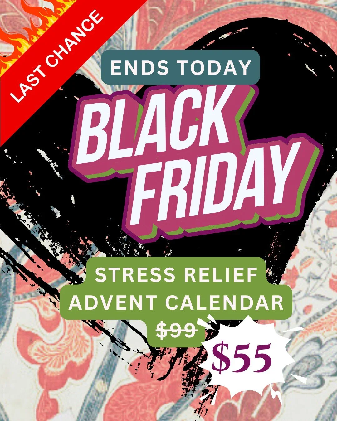 $55 deal on the 12 Days of Holiday Calm advent calendar ends tonight! The price goes back up to $65 on Monday.

Get yours at the link in the bio!