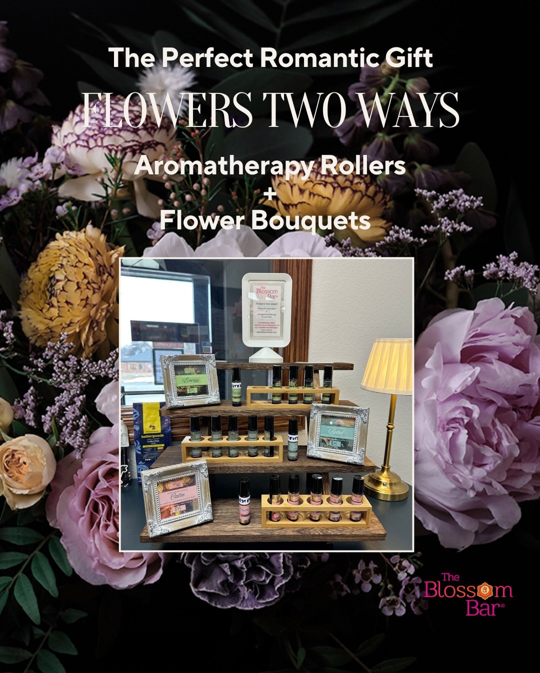 Romance your special someone (especially yourself!) with flowers two ways! Three gorgeous aromatherapy rollers, made with love and care (and 25 years of experience), can be paired with beautiful floral arrangements at @wildandbloomingks 💕💕

The rol