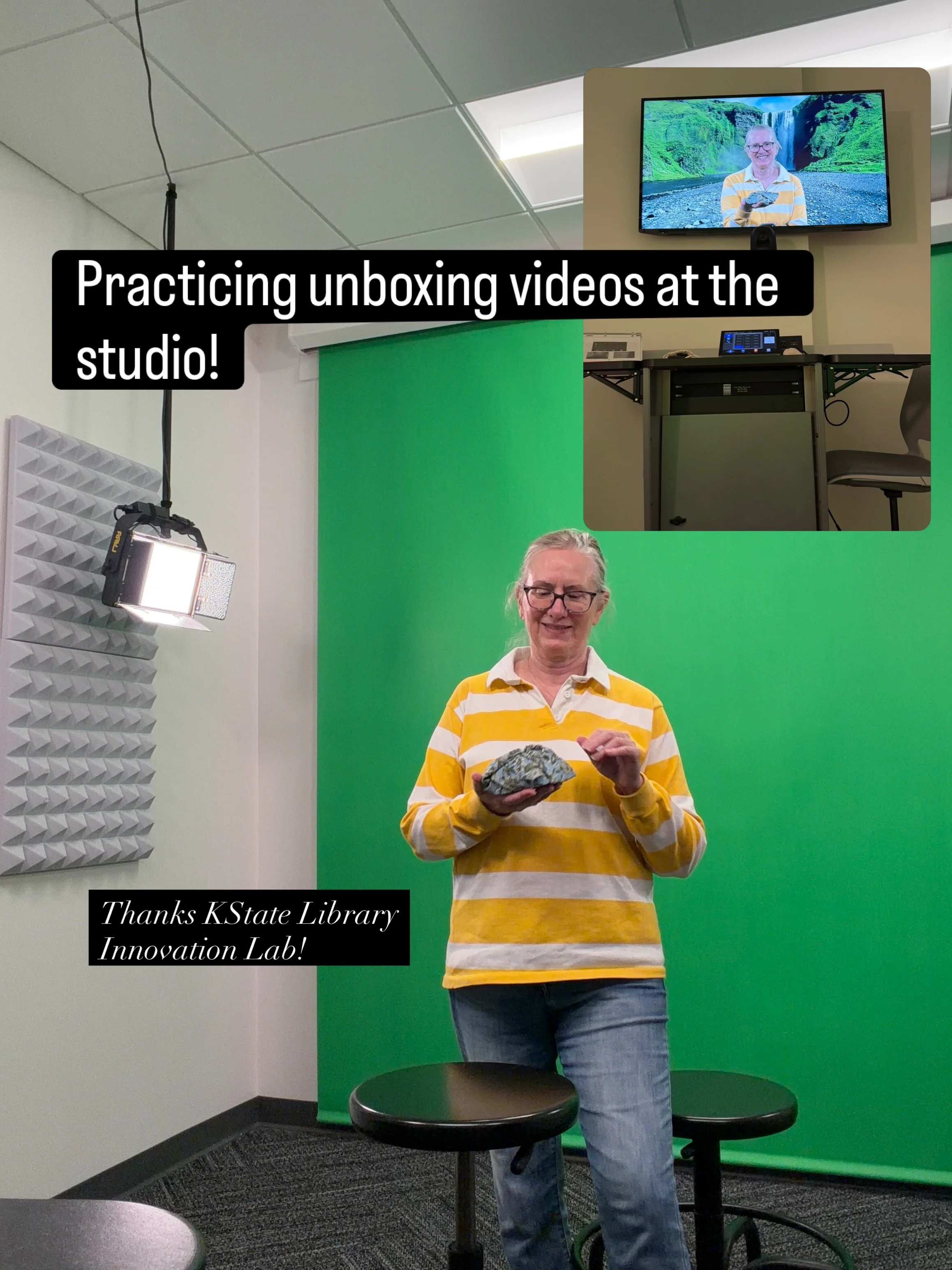 How lucky am I to have access to the best tech right here at @kstatelibraries Today was my practice run. Next week, filming unboxing videos for this year&rsquo;s Blossom Bar product launch! 💖🎁

Watch for hints as October 1, the official launch day,