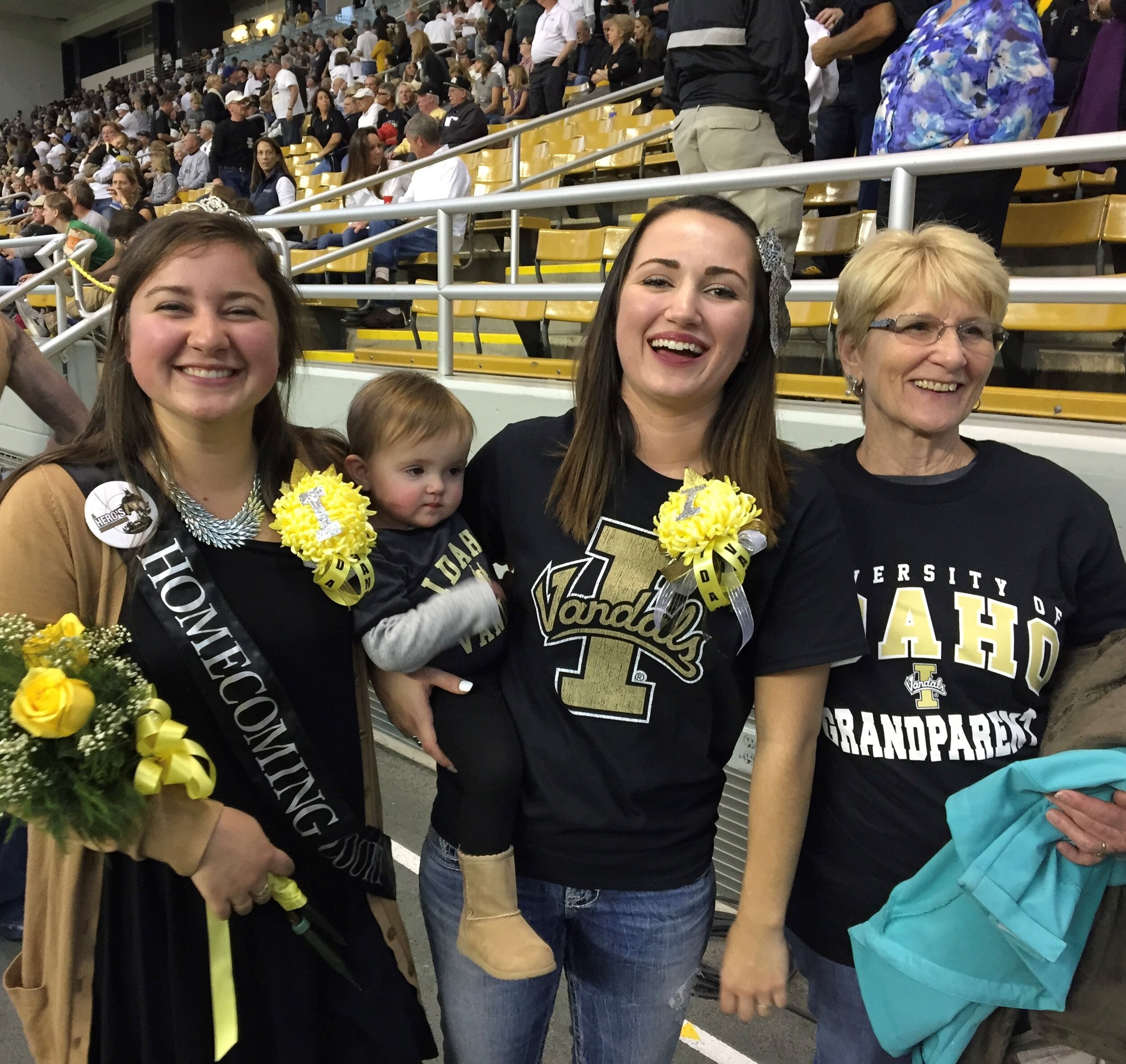 U of I Homecoming with sister Kenzie and Grandma Lynda as escorts