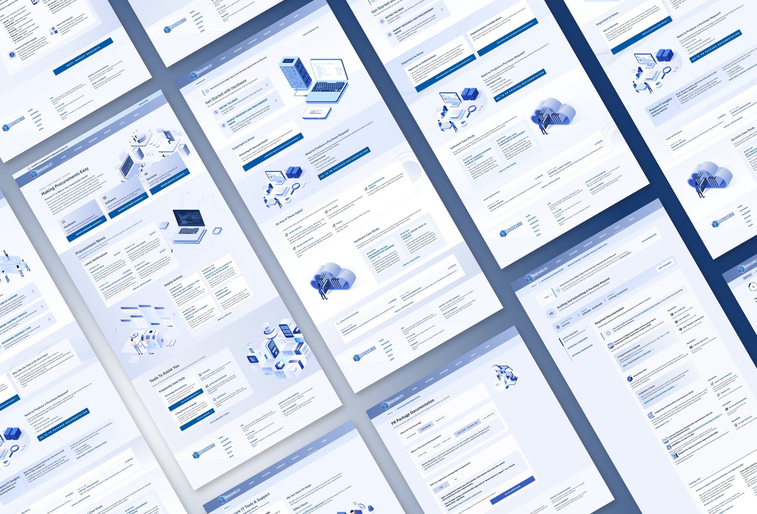Image of User Interfaces Designed from The Federal Acquisition Enhancements effort