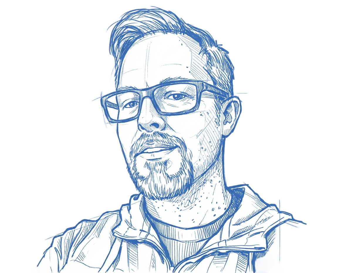 Illustrated Headshot of Thomas Aten