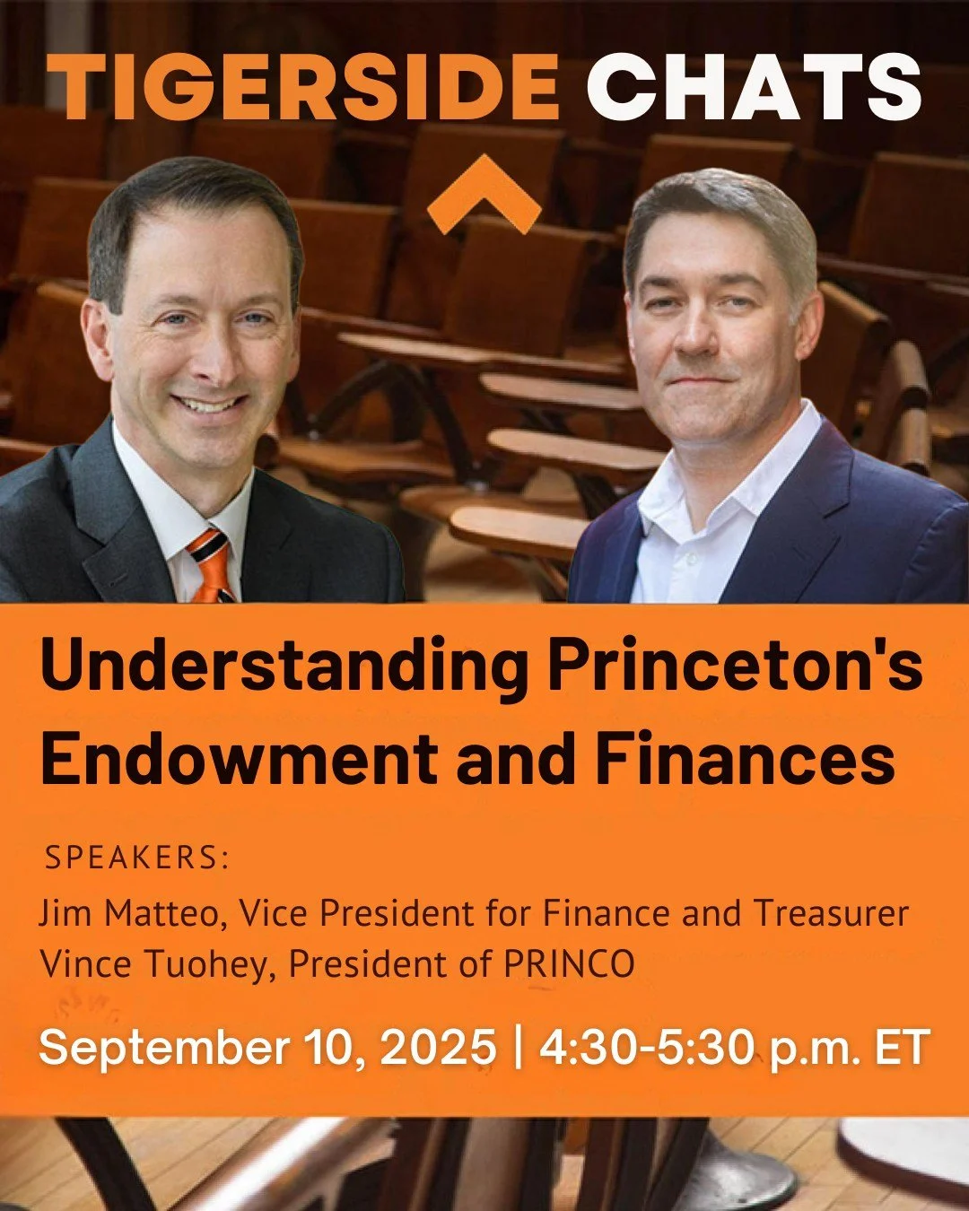 Wednesday, September 10, from 3:30 to 4:30 pm CT - Zoom

The Princeton Endowment has long been a subject of interest, and it is back in the news again. Valued at more than $34 billion, the endowment fuels groundbreaking research, generous financial a