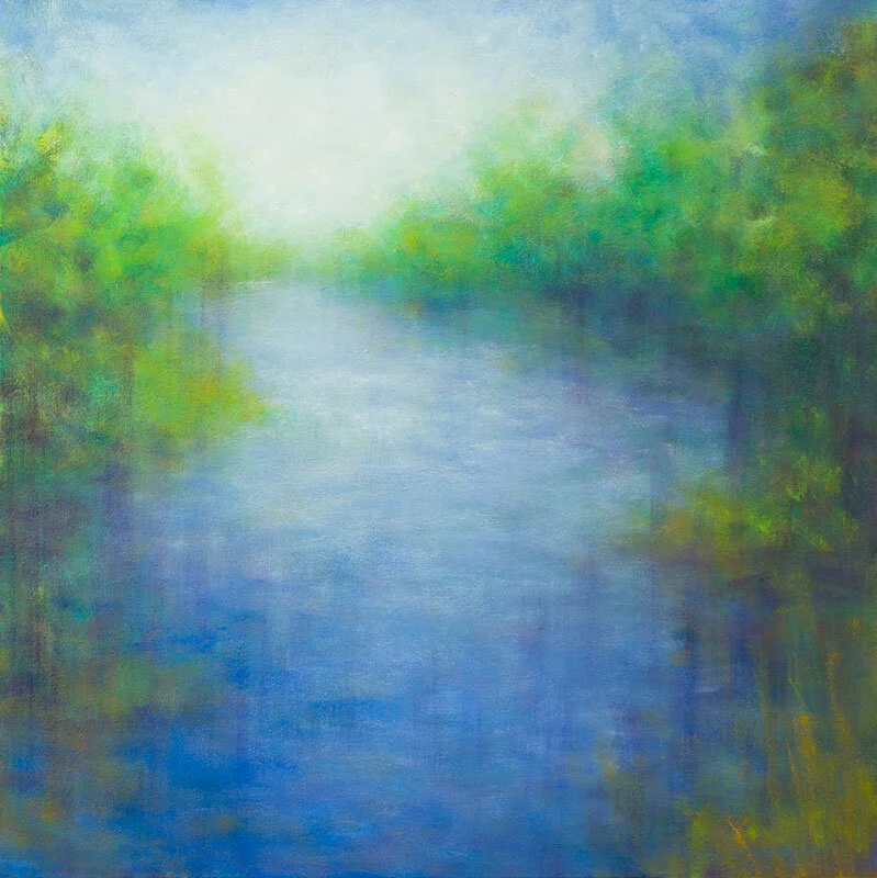 View From The Bridge, oil on canvas, 30" x 30"