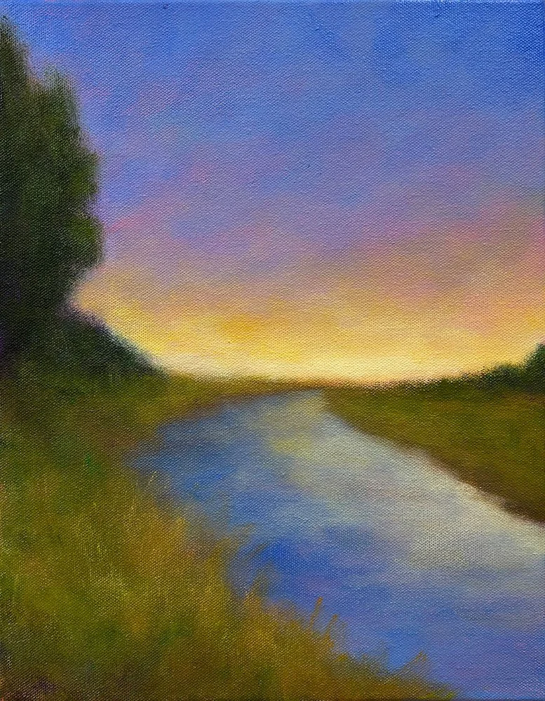 "Walk in Marin" oil on canvas, 14" x 11"