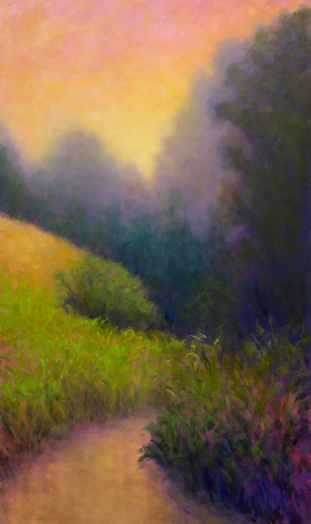 "Walking In" oil on canvas, 60" x 36"