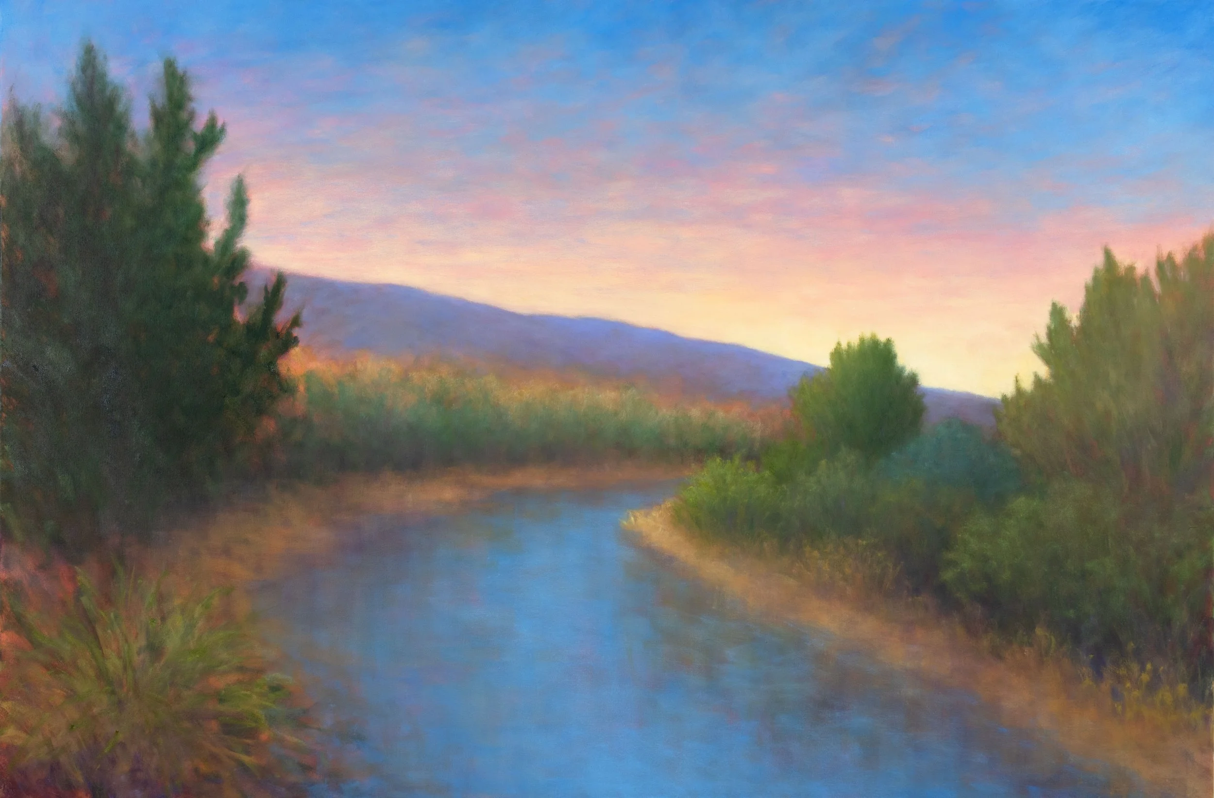 River Watch, oil on canvas, 48" x 72"