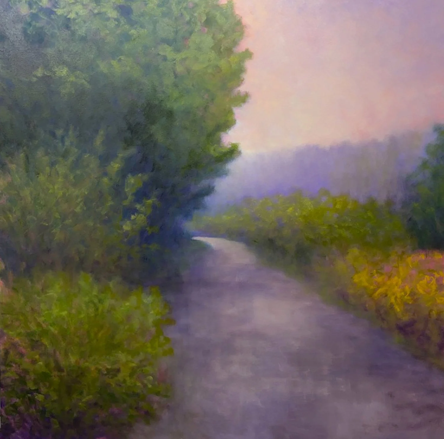 "On the Path" oil on canvas, 60" x 60"