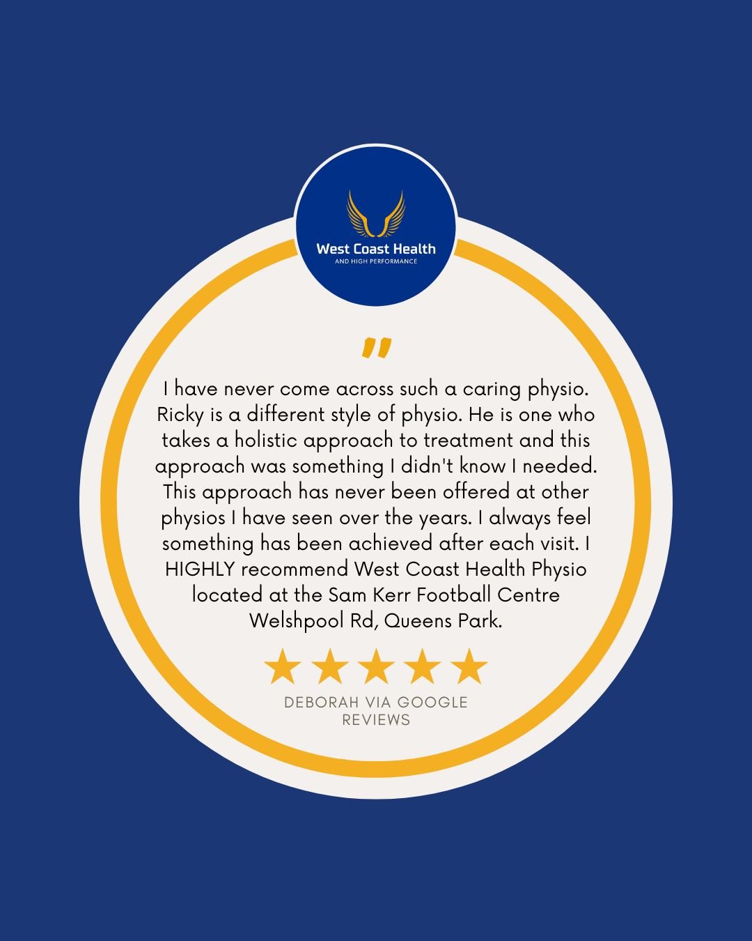 🌟 Don't just take our word for it - hear what Deborah has to say about her 5-star experience at our Queens Park clinic! 

Our dedicated physios Ricky and Dannelle have been helping patients just like you overcome their aches, pains, and injuries wit