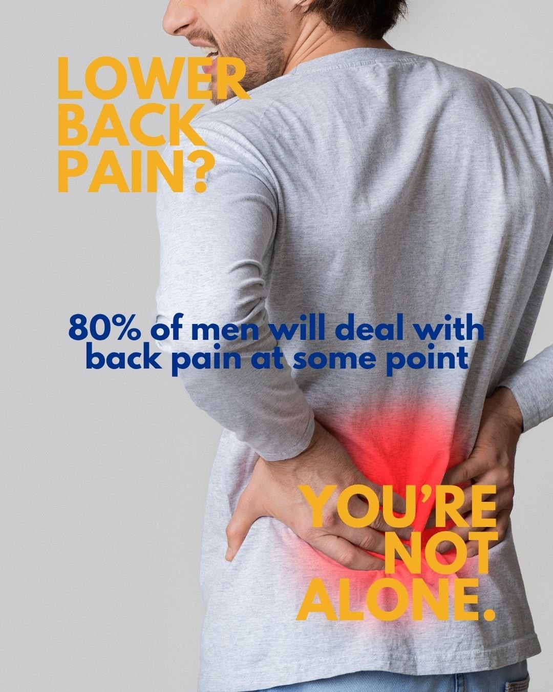 80% of men will deal with back pain at some point. Don&rsquo;t be that guy who puts it off. Come in, get moving, feel better.
#BackPainHelp #MensMobility #PhysioPerth