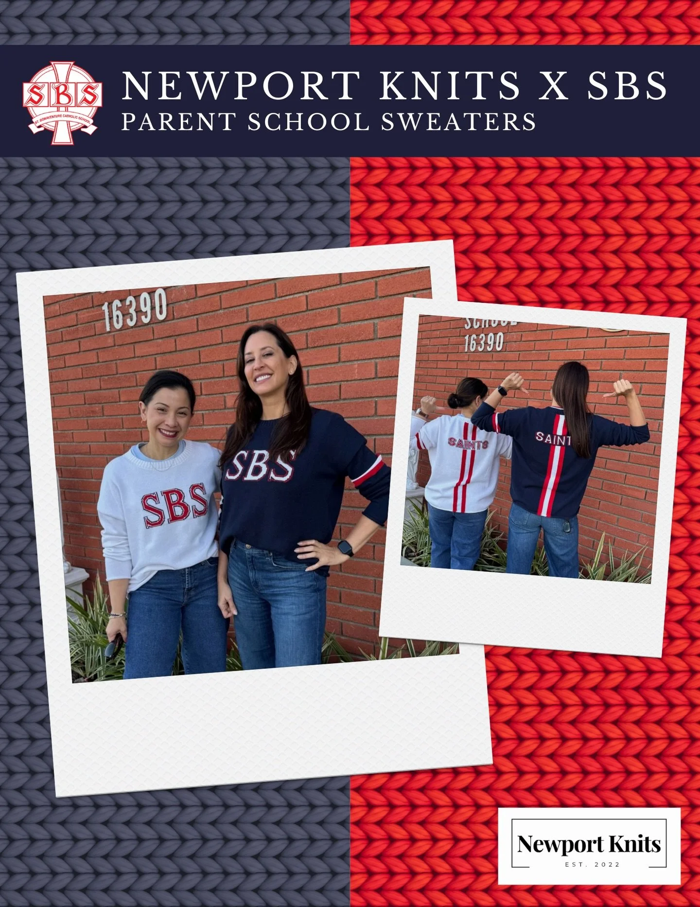 We are excited to announce that St. Bonaventure School has partnered with Newport Knits to offer custom SBS parent sweaters! 😇🪡❤️ These high-quality sweaters are the perfect way to show your SAINT spirit in style. Sweaters are available in the fron