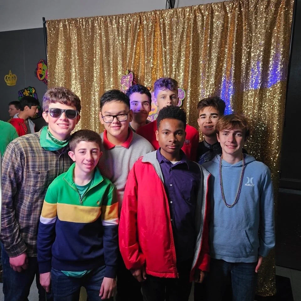 Our 7th &amp; 8th graders celebrated in Mardi Gras style with fun, food and music! The hall was full of energy as our students gathered for a festive Mardi Gras dance to mark the final day before the start of Lent. 💜💚💛🎉 😇#SBSSaints #itsagreatday