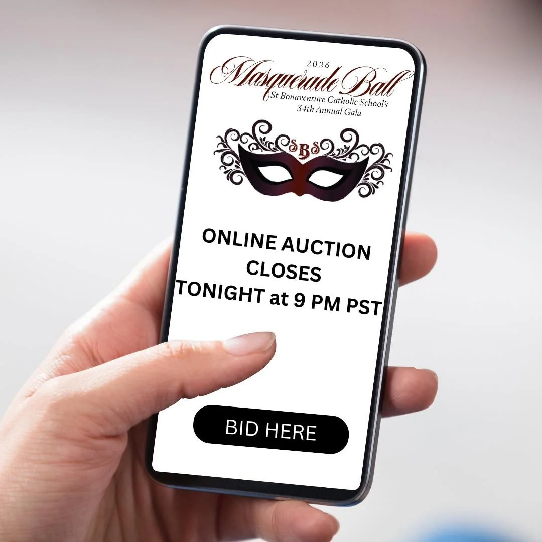 FINAL HOURS TO BID! ⏰ 
Our SBS Online Auction closes TONIGHT at 9:00 PM PST! Don&rsquo;t miss your chance to win incredible items, experiences, teacher features, and more while supporting our amazing Saints and Catholic education. 😇❤️🤍

Every bid m