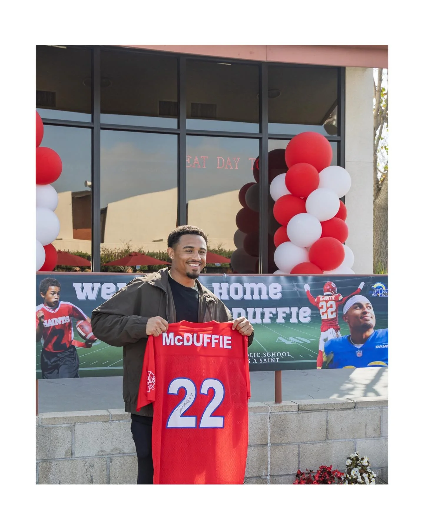 From these halls&hellip; to the NFL 🏈 Today we welcomed home SBS alumnus, Trent McDuffie, and his family for a special visit with our students.

A 2x Super Bowl Champion, 2x All-Pro, and one of the top cornerbacks in the NFL, @trent_mcduffie journey