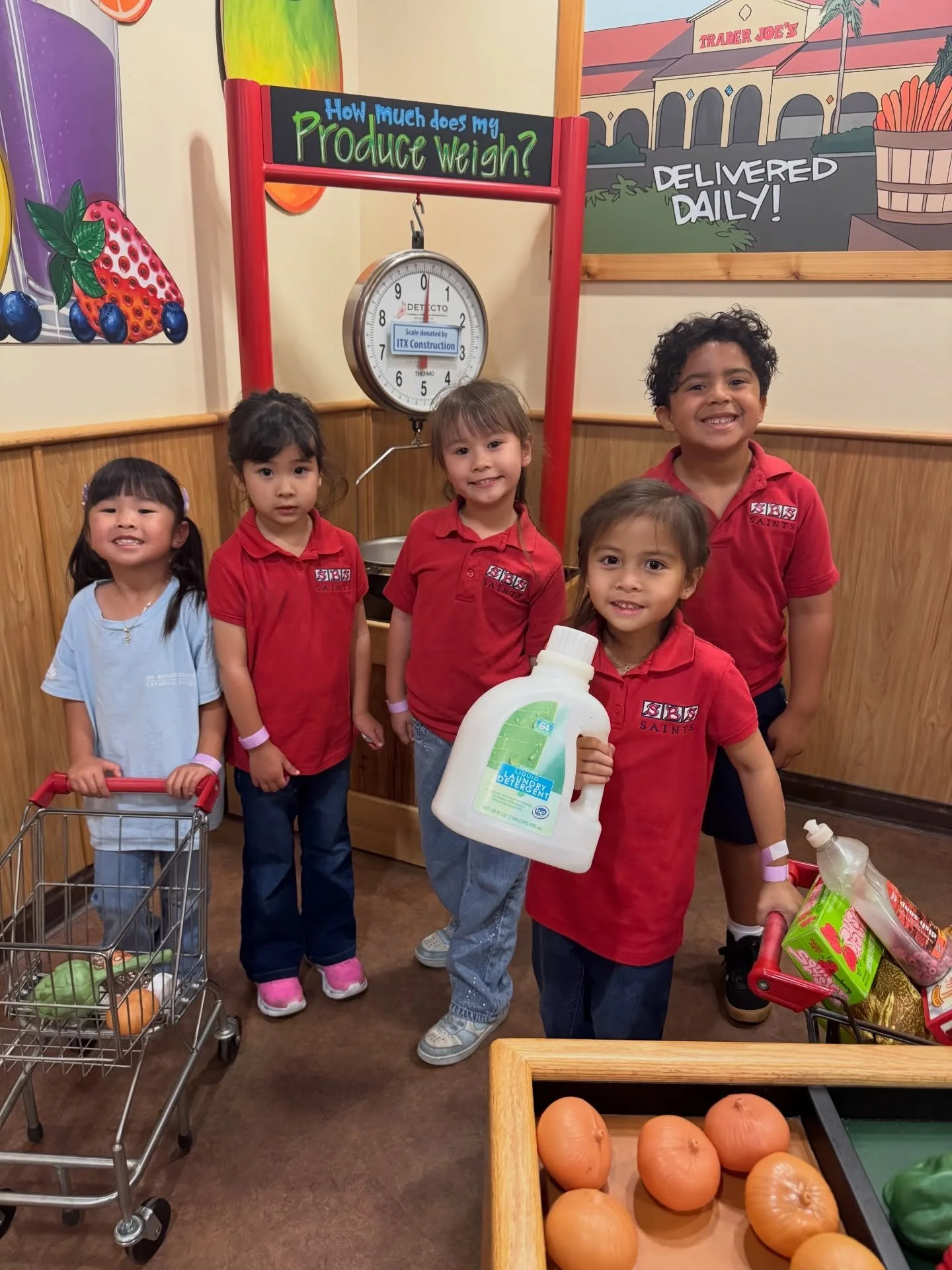 Last week our youngest Saints had the best day at Pretend City Children&rsquo;s Museum! 😇❤️🤍 From running a grocery store to playing doctor, our TK students learned through play, imagination, and hands-on fun in this child-sized city. 🛒🥼🚗Such a 