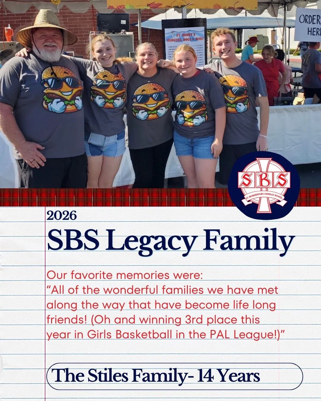 As we prepare to honor our Legacy Families, we want to take a moment to thank these special families whose youngest or only child is graduating from St. Bonaventure Catholic School this year.

Thank you for your partnership, support, and belief in th