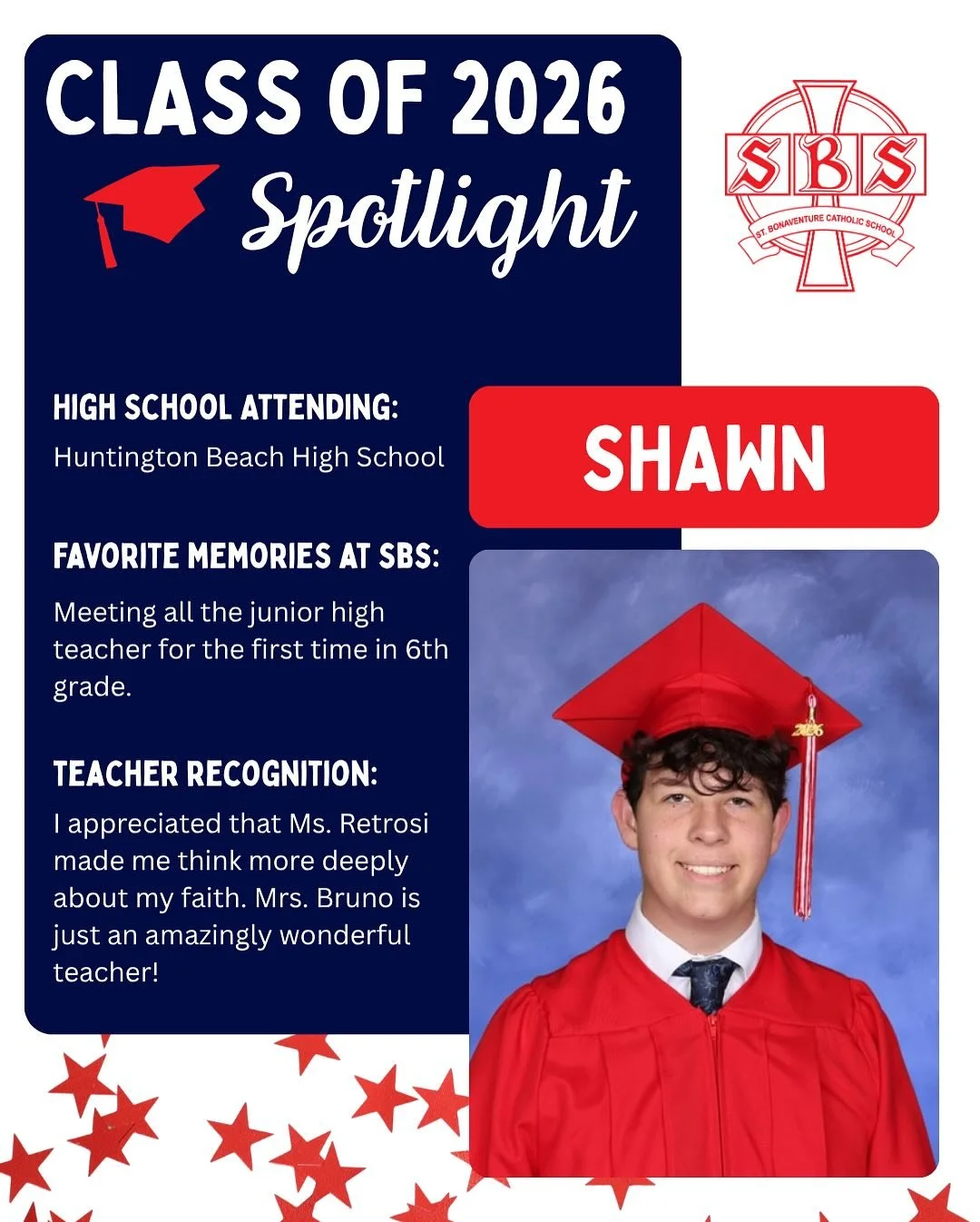 The countdown to graduation is on! Over the next couple of days, we will be spotlighting our incredible Class of 2026 through our annual 8th Grade Bios. From favorite SBS memories and friendships to teacher recognitions and special tributes, these bi