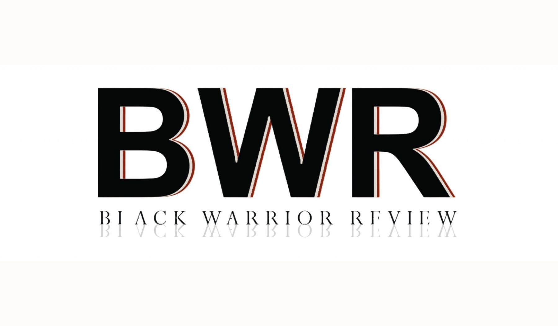 Logo of Black Warrior Review with acronym BWR in bold letters.