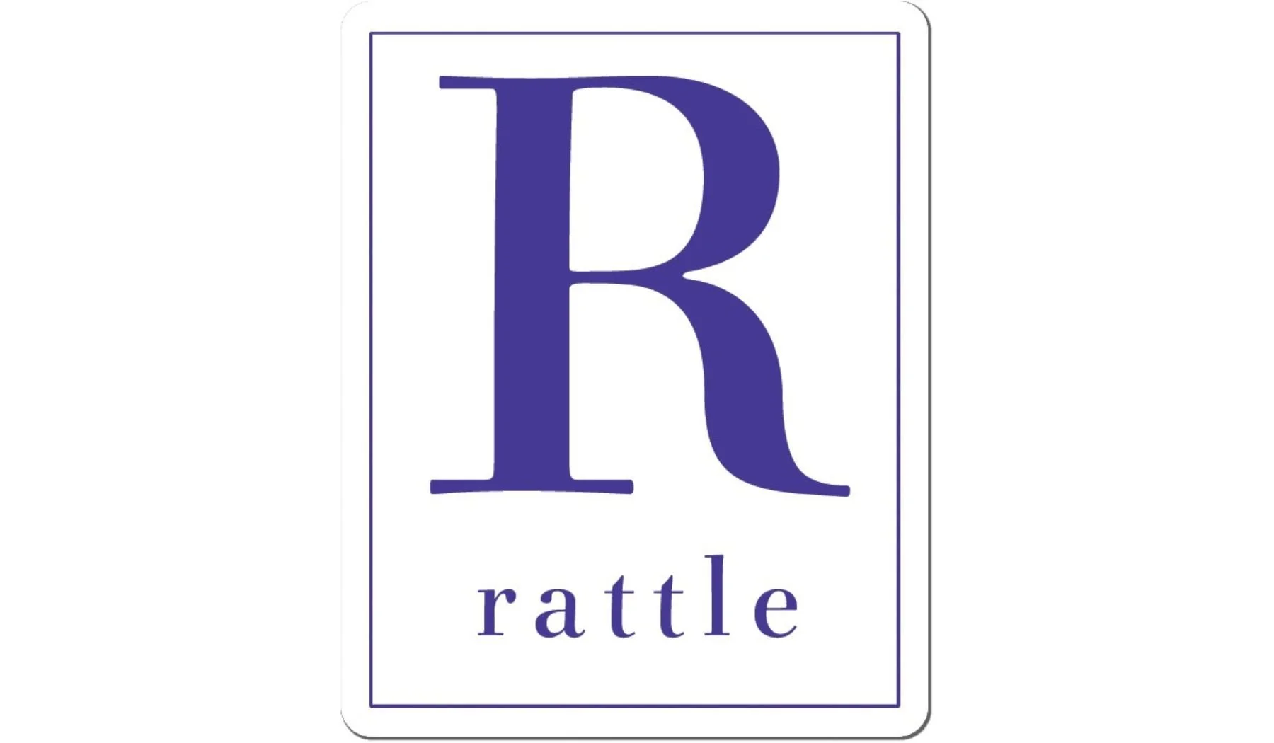 A large purple R sits above the word, "rattle".
