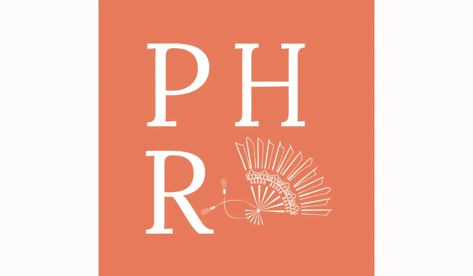 Logo with letters P, H, R on orange background