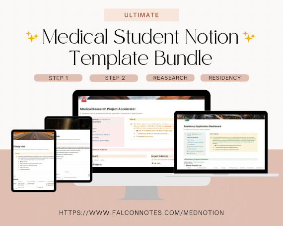 Medical Student Notion Template Series — FALCONNOTES