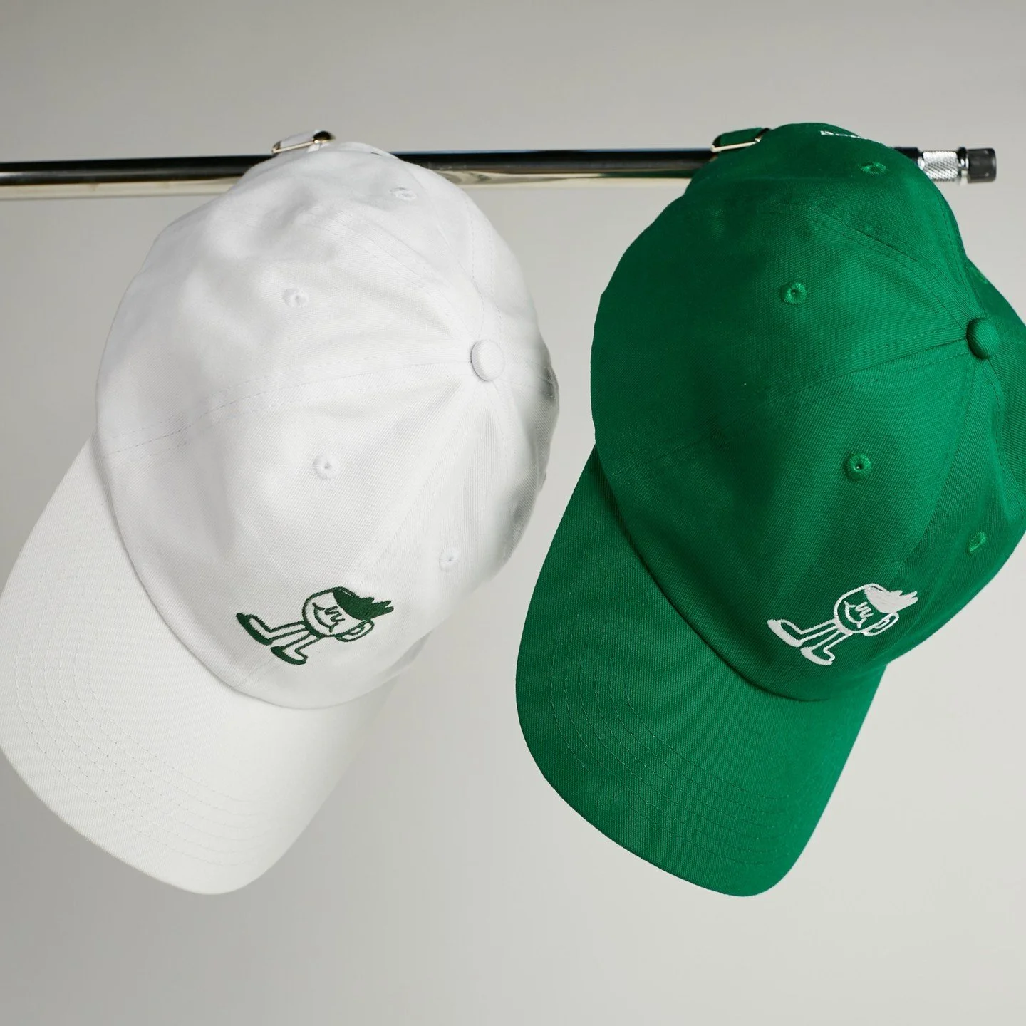 A couple of caps for our buddies at @ingoodhands.mh over in Perth. The low profile dad caps are availble in two colour ways, featuring front and back embroidery, an internal woven label and adjustable slider. ⁠
⁠
#merch #custommerch #dadcaps #lowprof