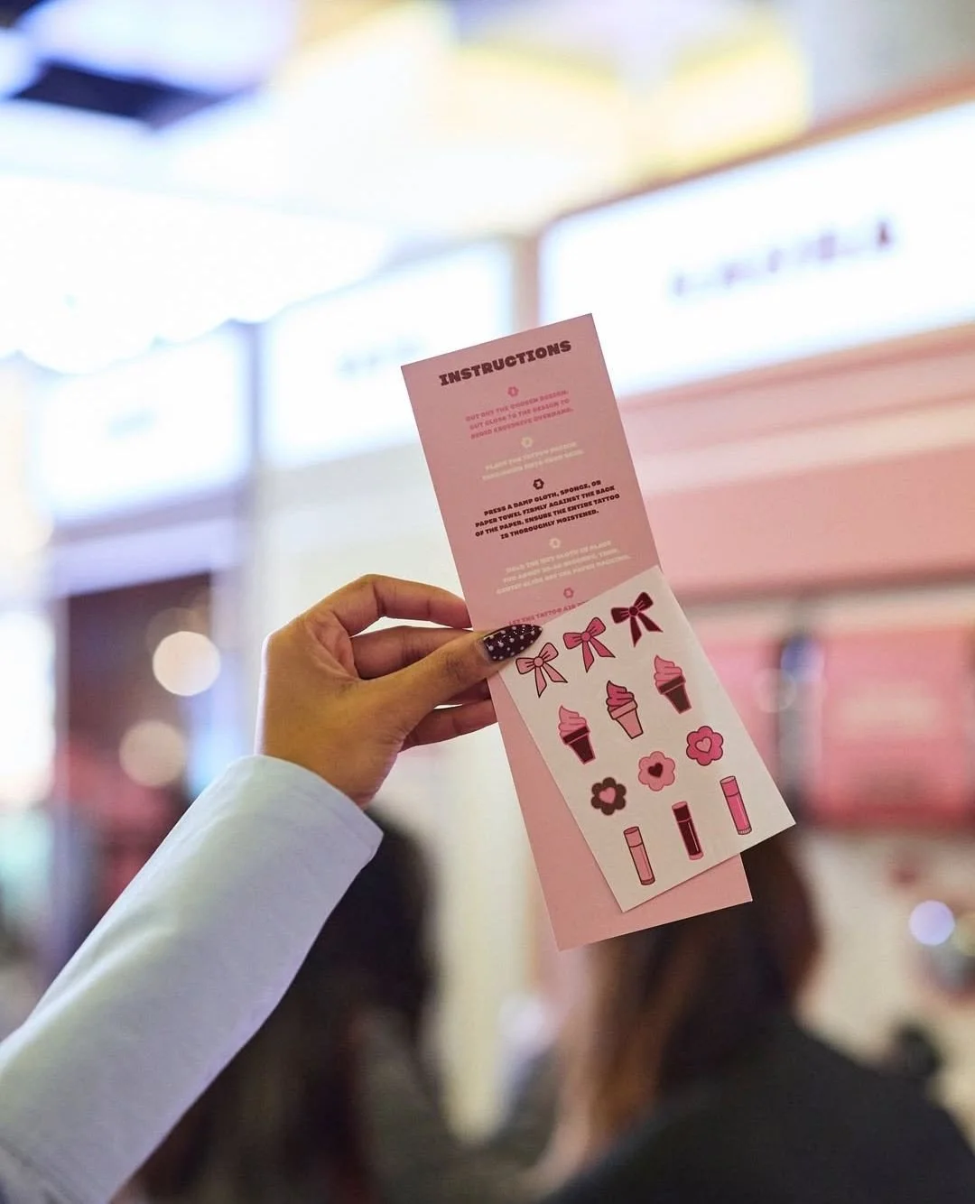 Temporary tattoos for @melbournecentral. In September, Melbourne Central ran a beauty activation in collaboration with @dot_dot_dash⁠
Customers were able to unlock a surprise from the Gacha machine, which featured mystery beauty gifts, custom MC hair