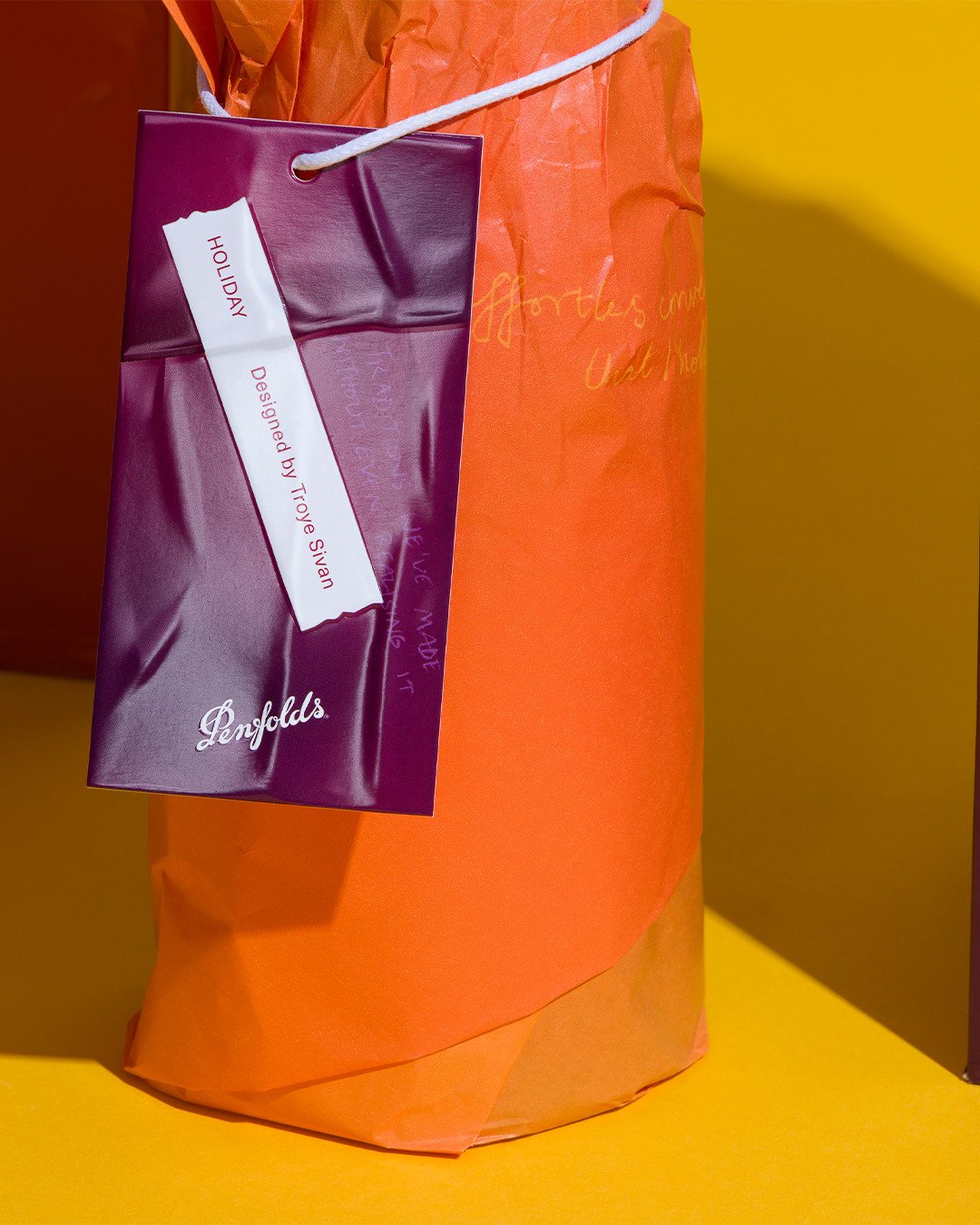 A colourful new chapter for @penfolds and @troyesivan. Obsessed with the 3D embossing and colour on this range! ❤️🧡💙💜⁠
⁠
Introducing Holiday Designed by Troye Sivan, a limited-edition collection inspired by the familiar rituals of gifting: folded 