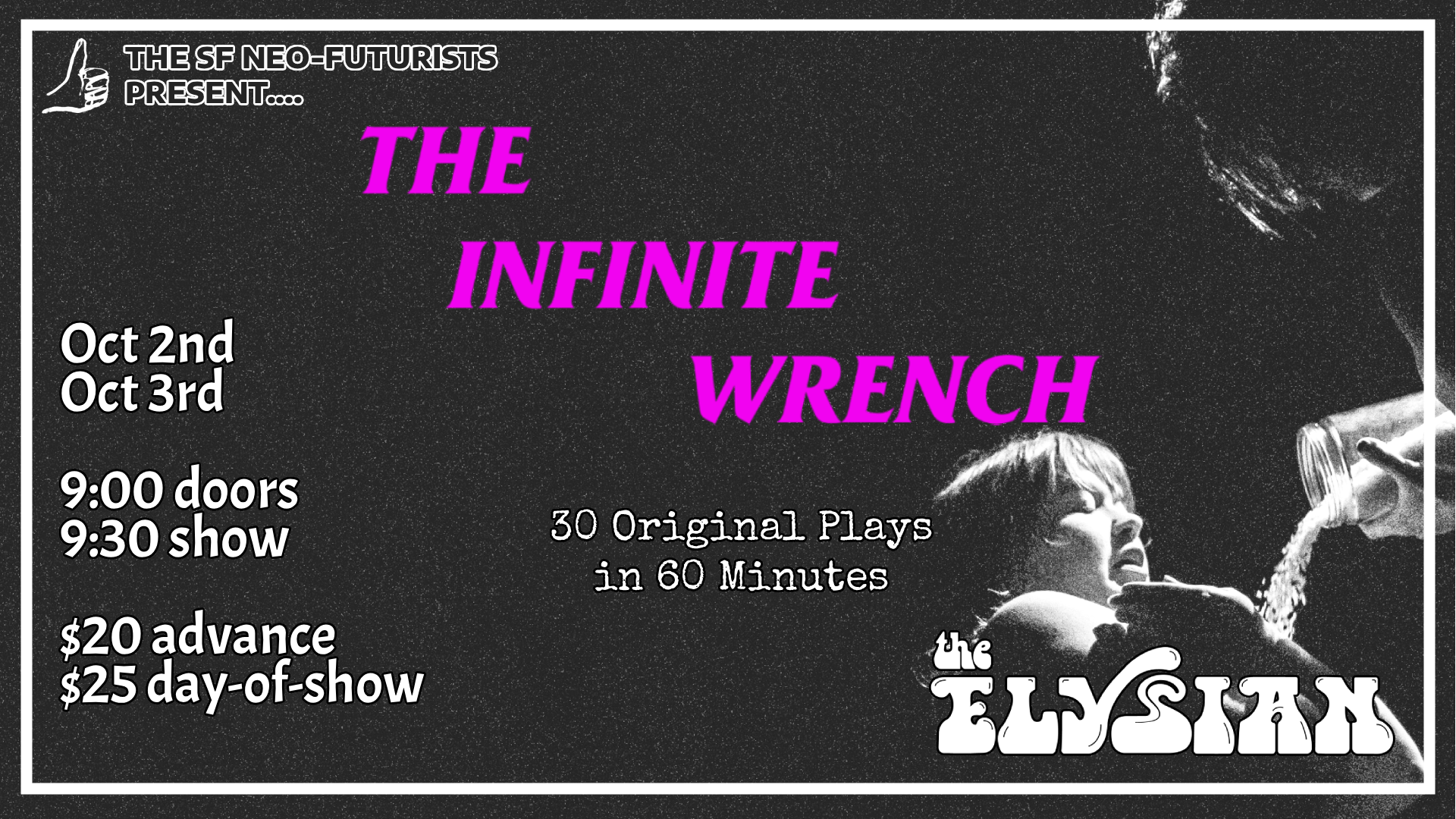 SF Neo-Futurists’ The Infinite Wrench: 30 Original Plays in 60 Minutes