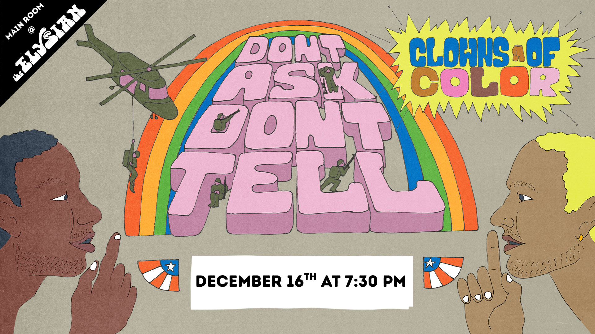 Clowns of Color Present: Don’t Ask, Don’t Tell