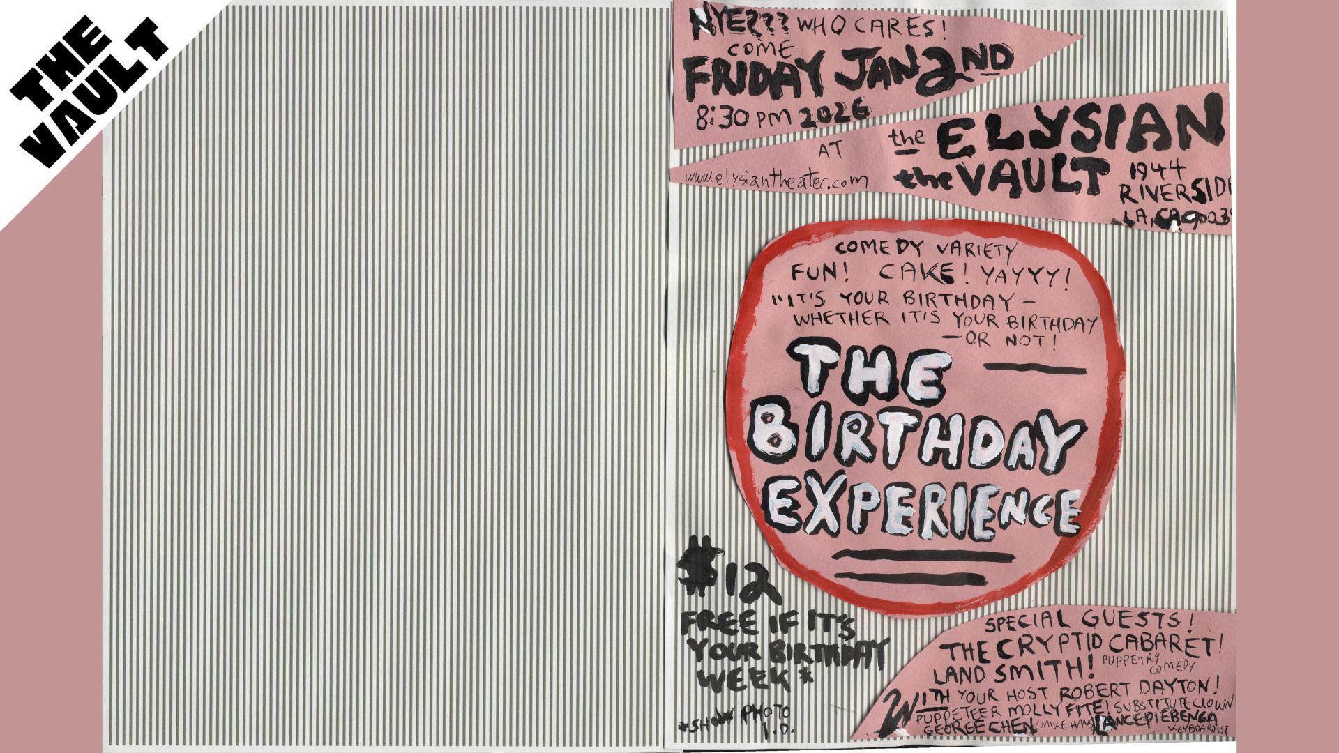 The Birthday Experience (The Vault)