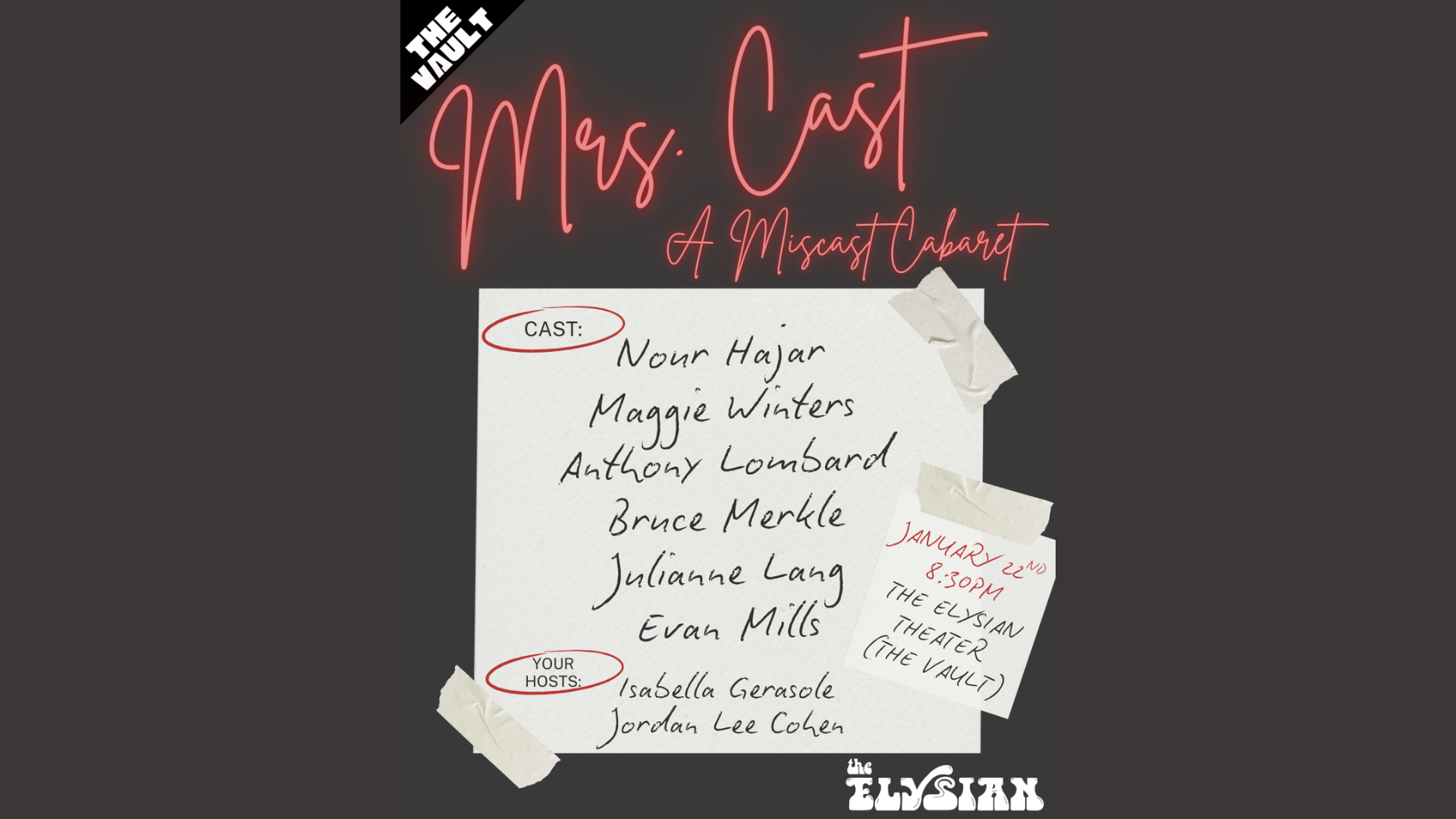 Mrs. Cast (A Miscast Cabaret!) (The Vault)