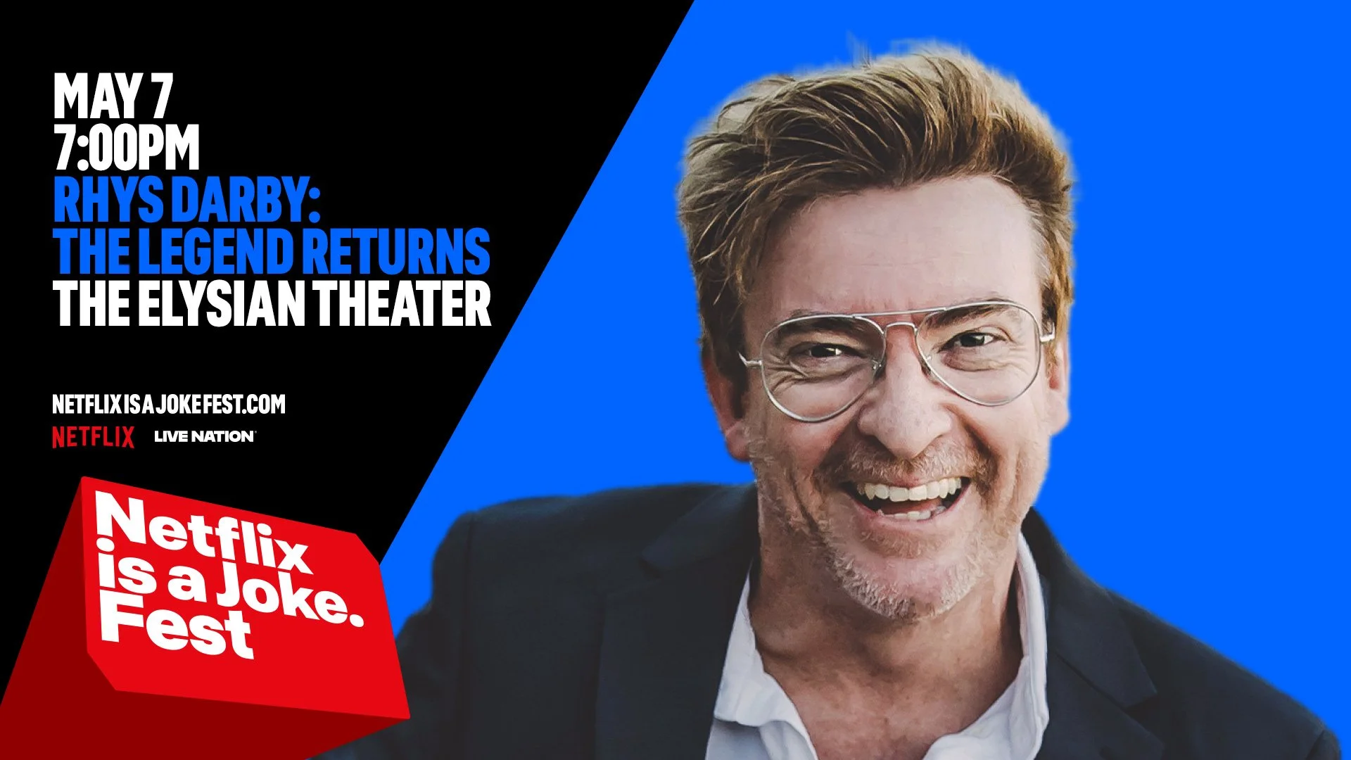 *SOLD OUT* Netflix Is A Joke Presents: Rhys Darby: The Legend Returns