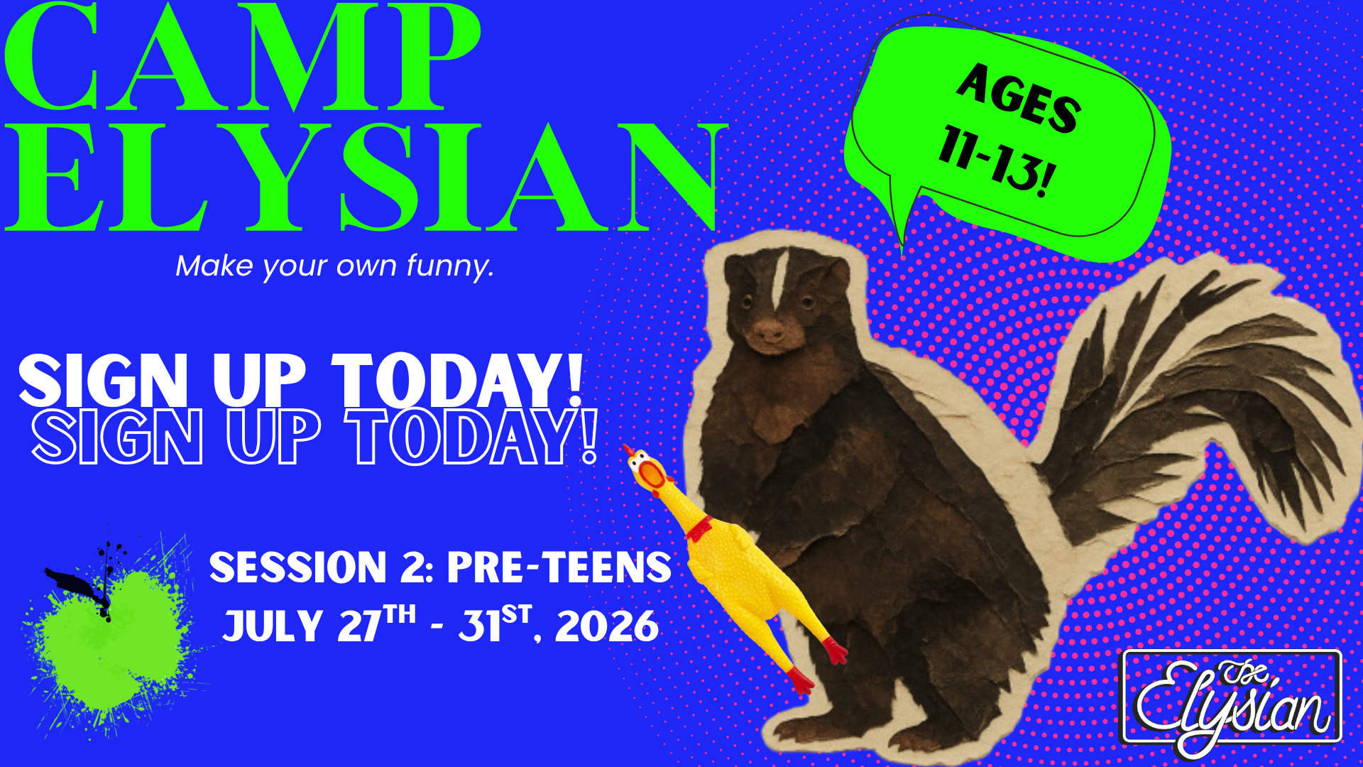 Camp Elysian - Pre-Teens (1 WEEK)