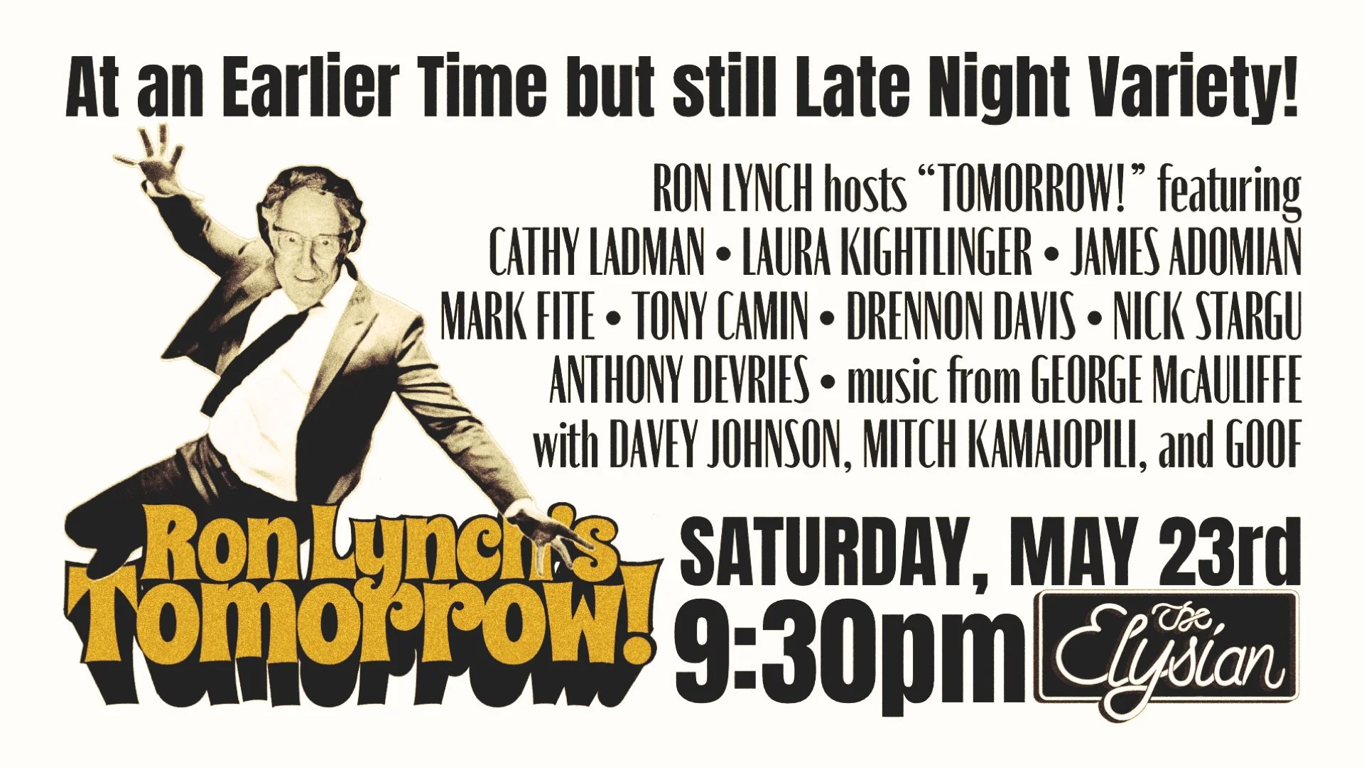 Tomorrow! w/ Ron Lynch 