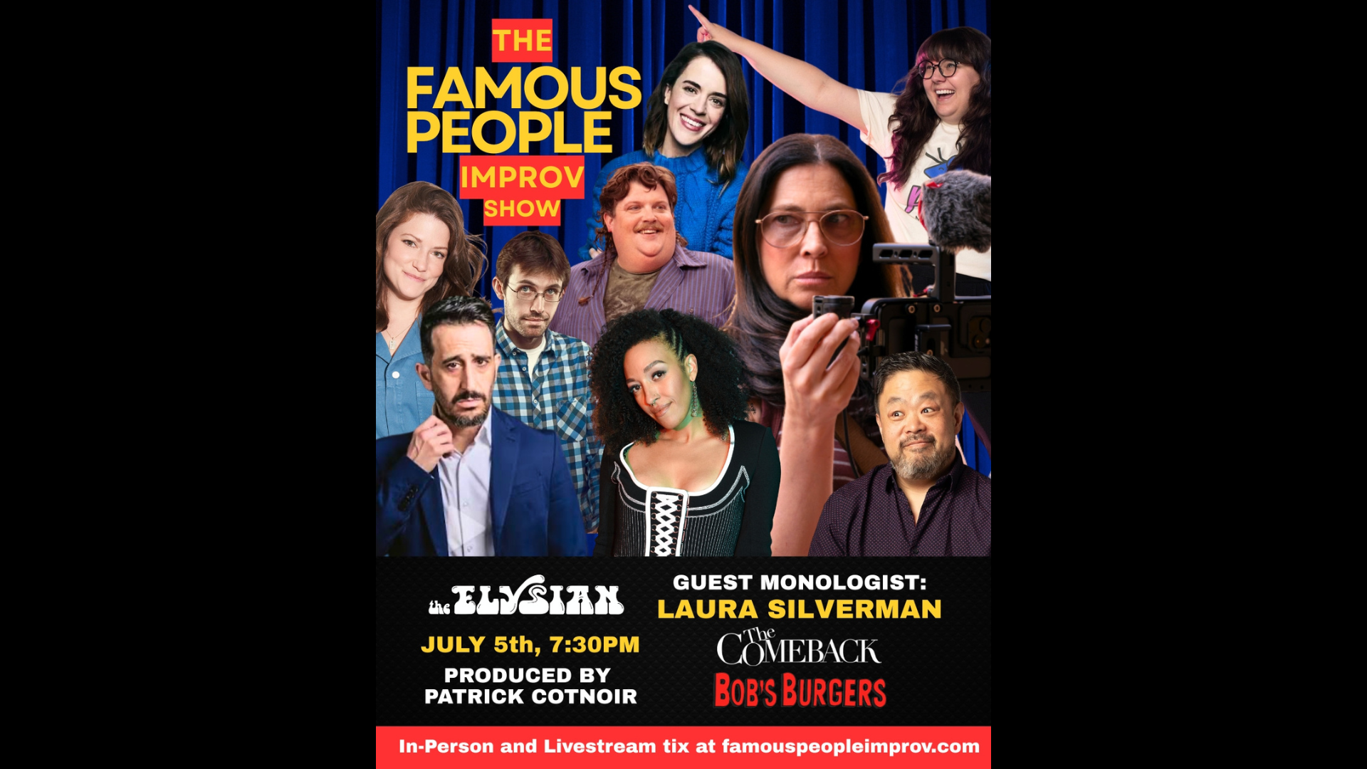 The Famous People Improv Show (IN-PERSON &amp; LIVESTREAM)
