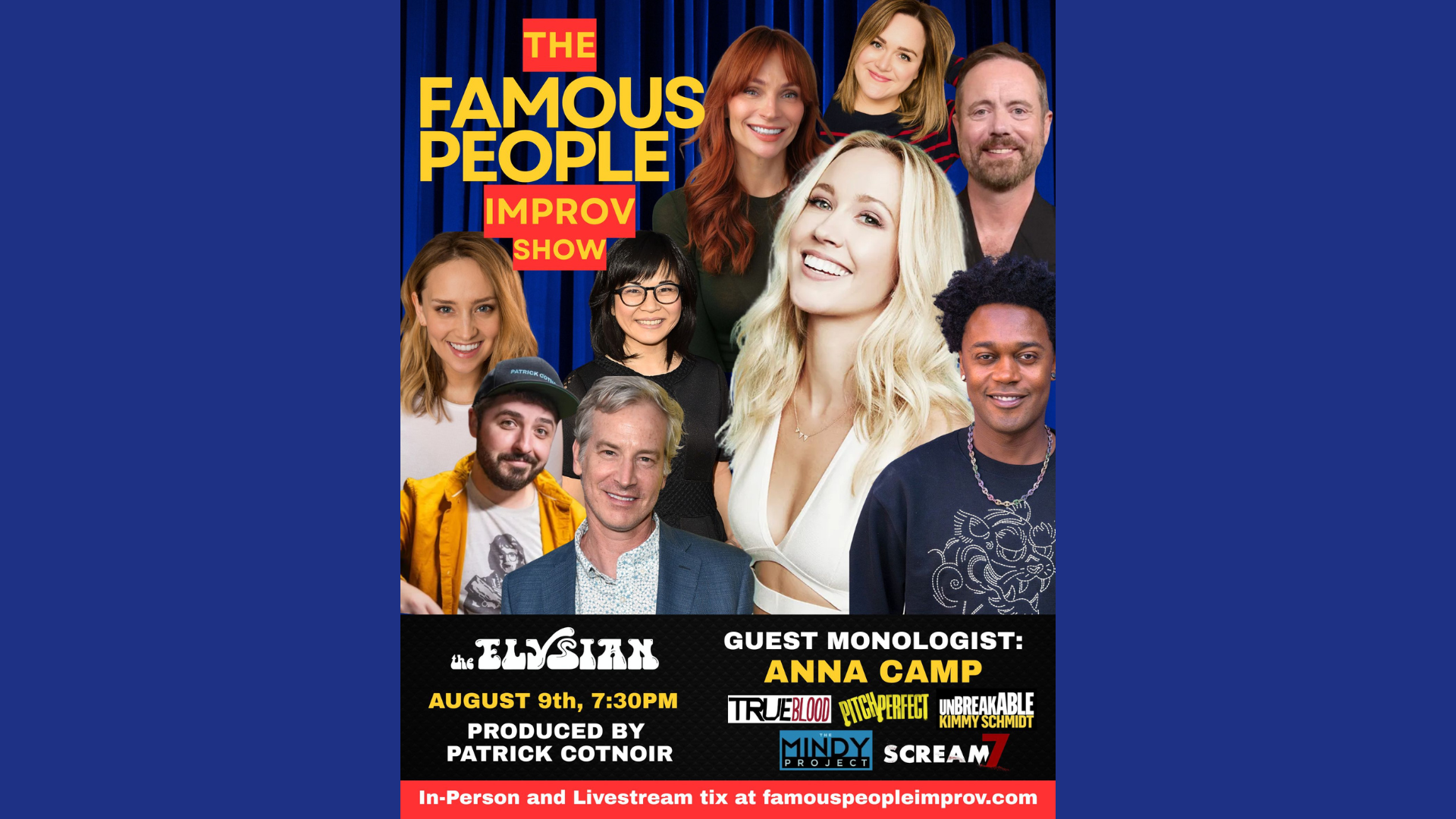 The Famous People Improv Show (IN-PERSON &amp; LIVESTREAM)